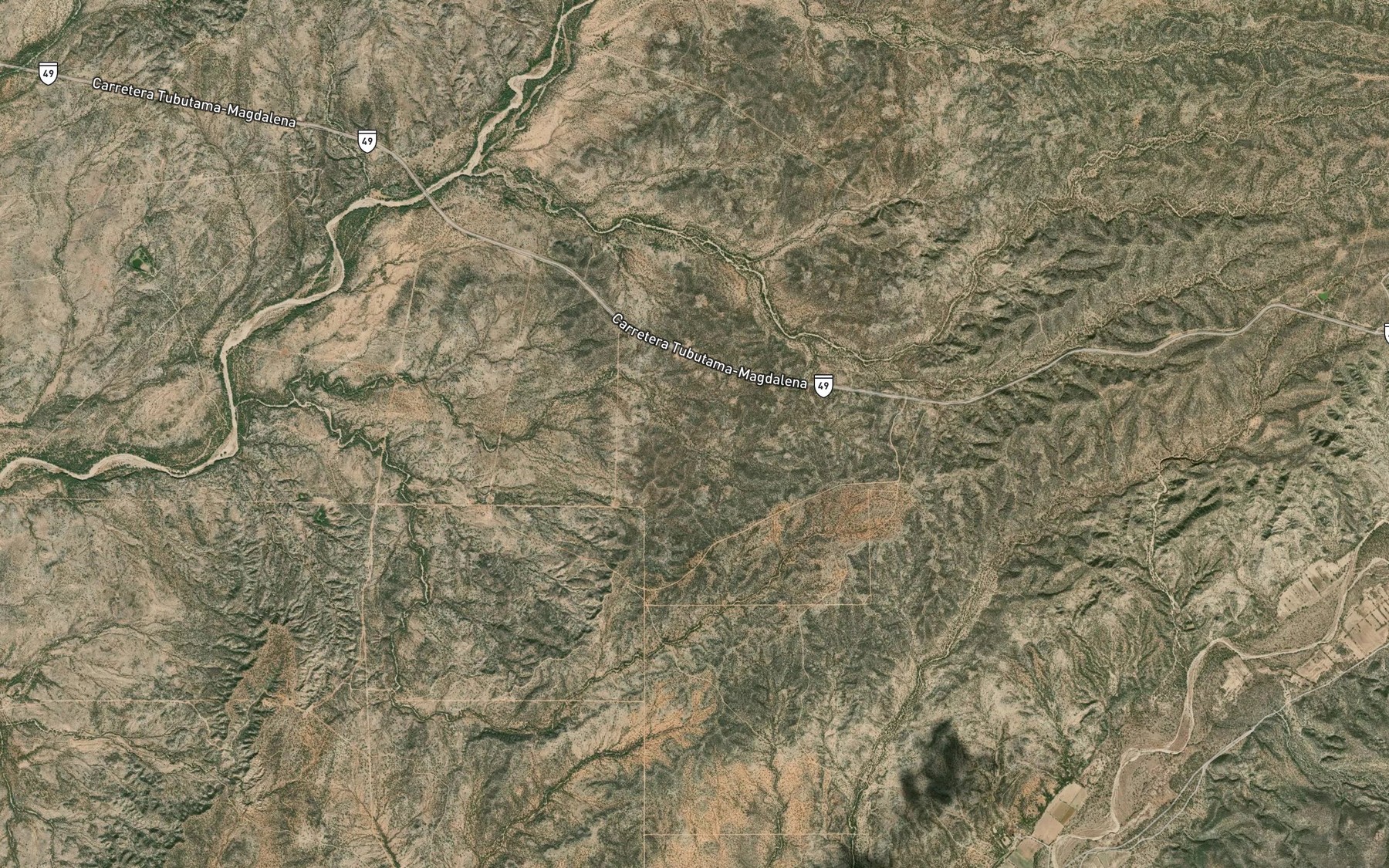 Satellite map of the Canada Lomita de Enmedio