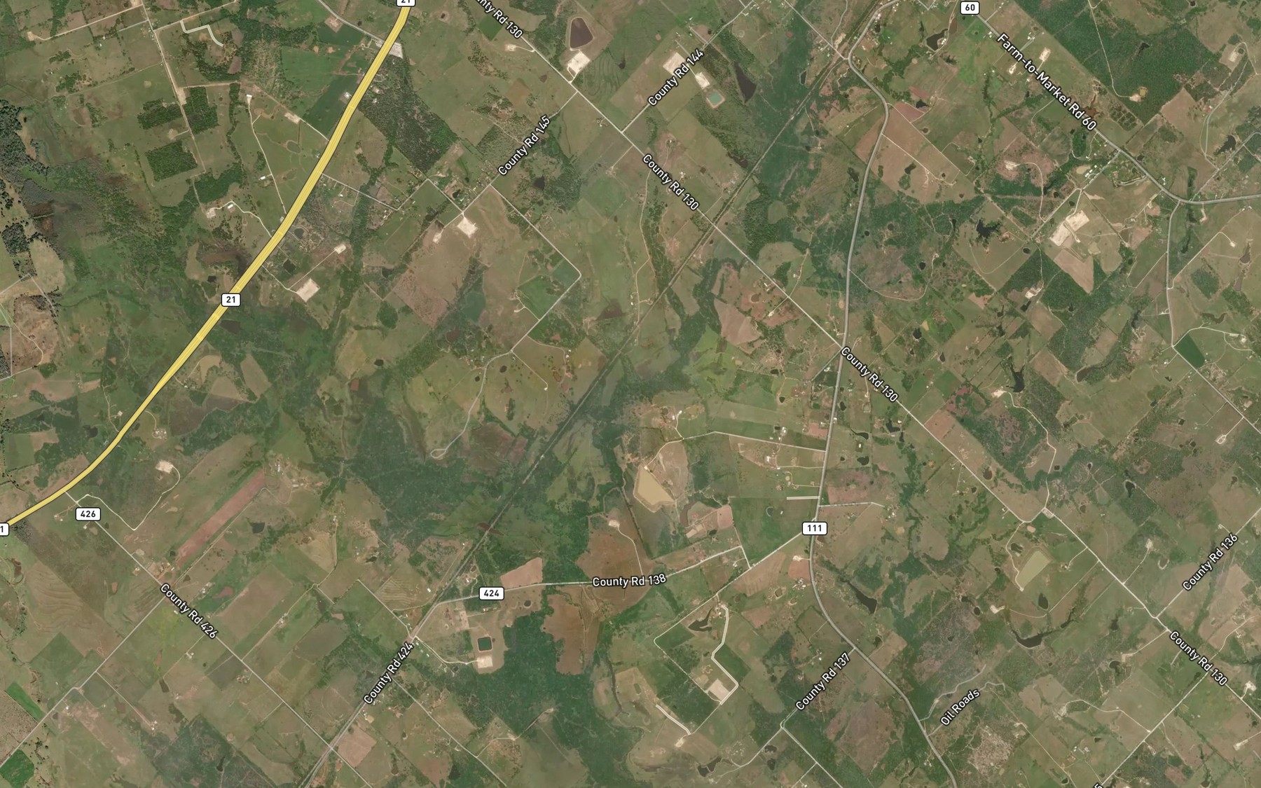 Satellite map of the Cottonwood Creek