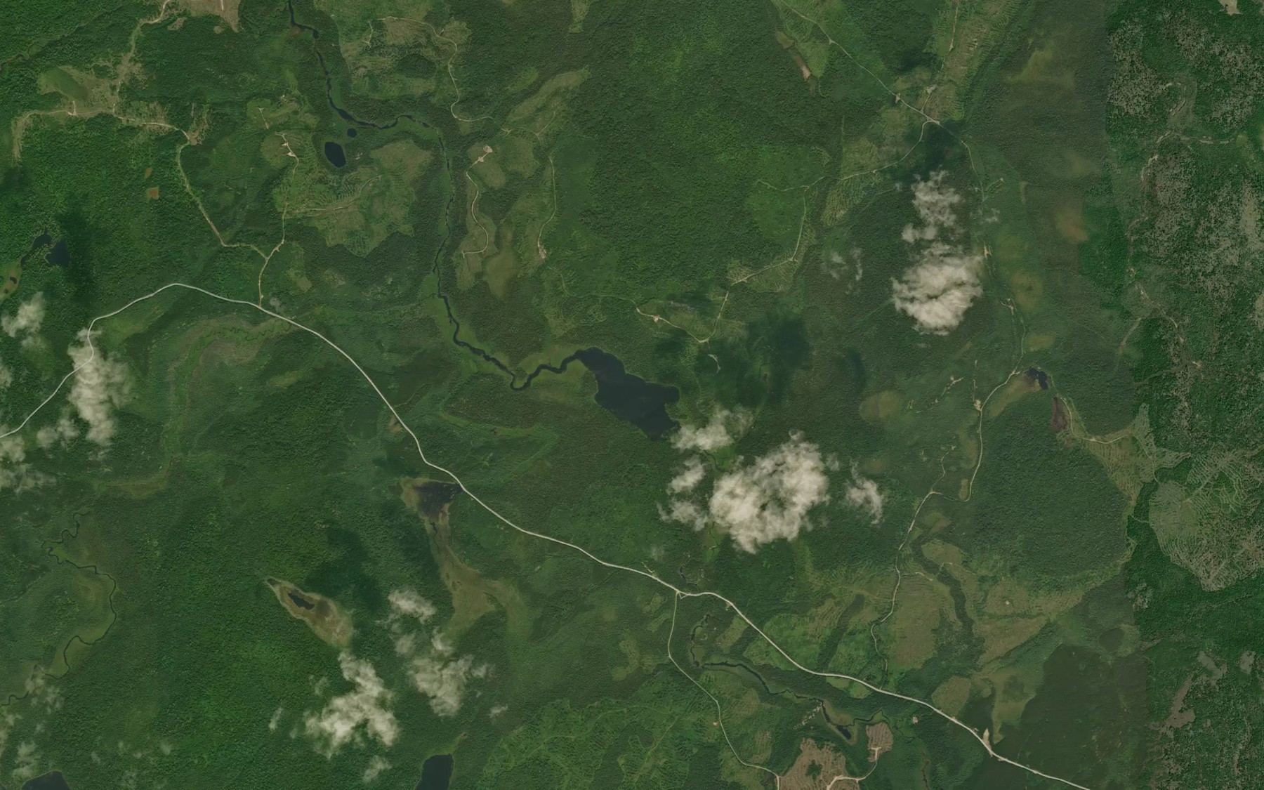 Satellite map of the Truman Lake