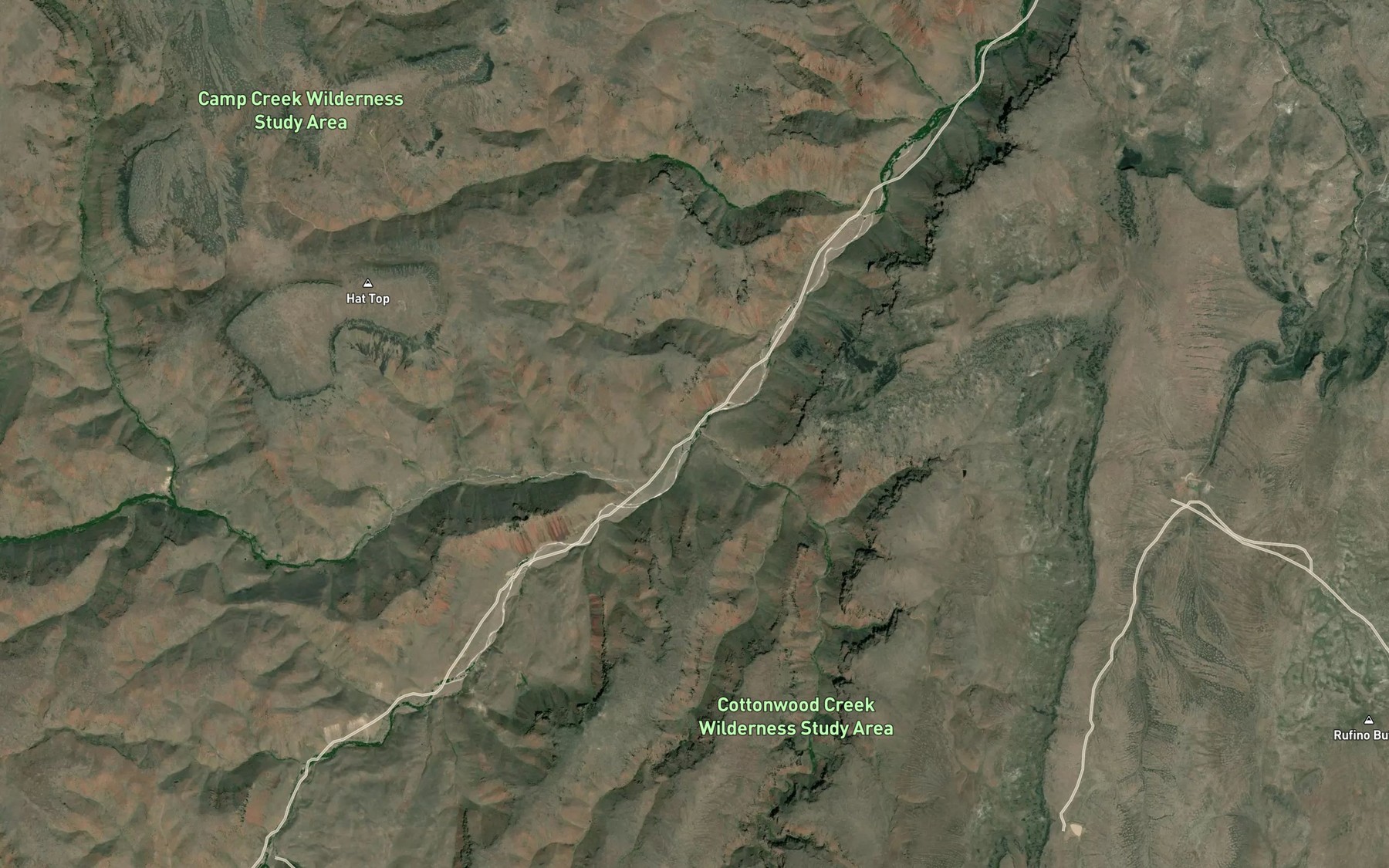 Satellite map of the Little Cottonwood Creek