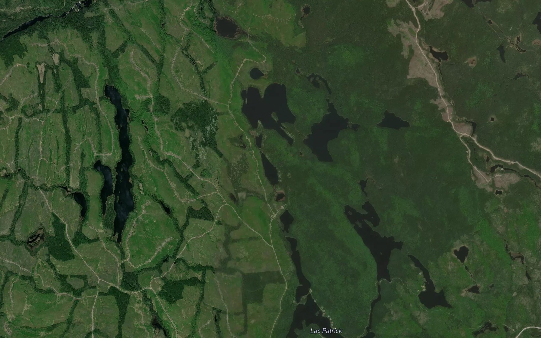 Satellite map of the Lac Guy