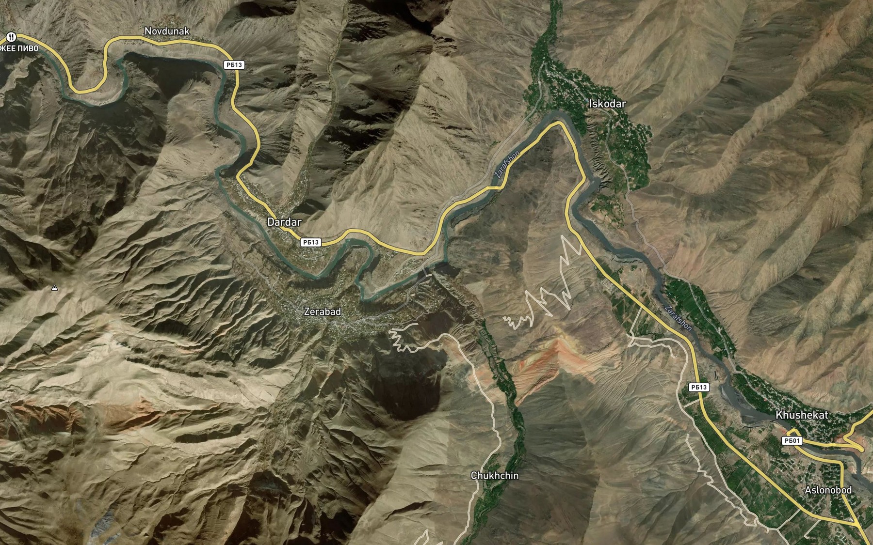 Satellite map of the Zerobad
