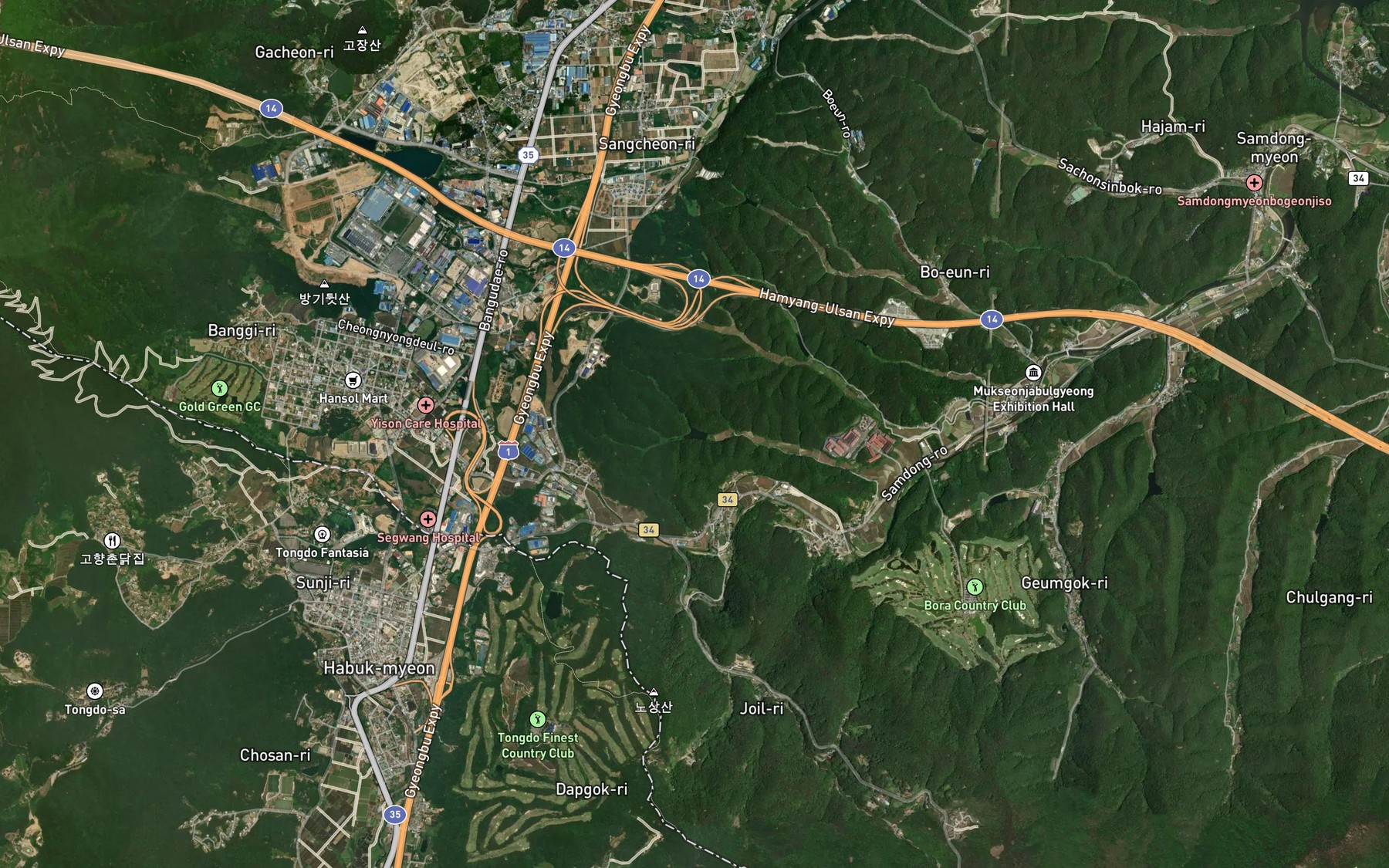 Satellite map of the Bakgogaemot