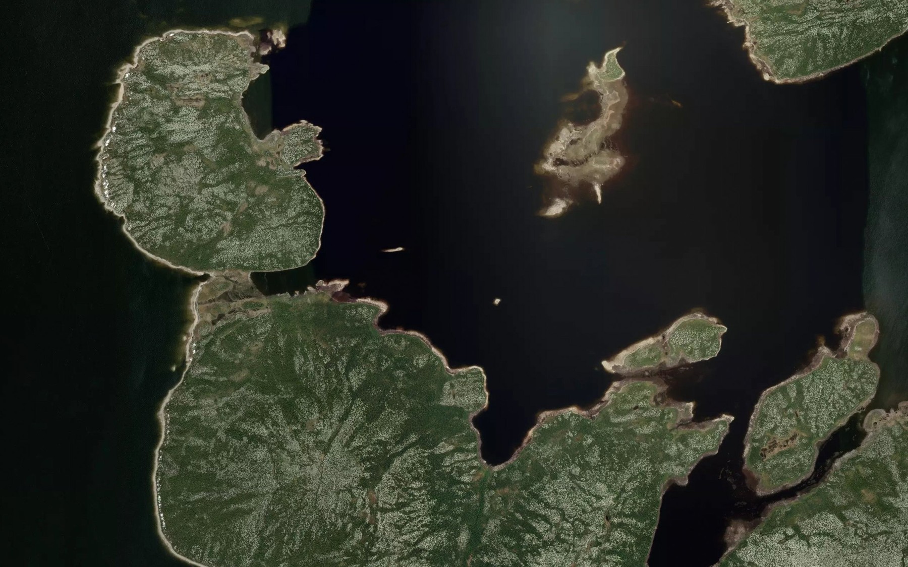 Satellite map of the Lac Ruffey