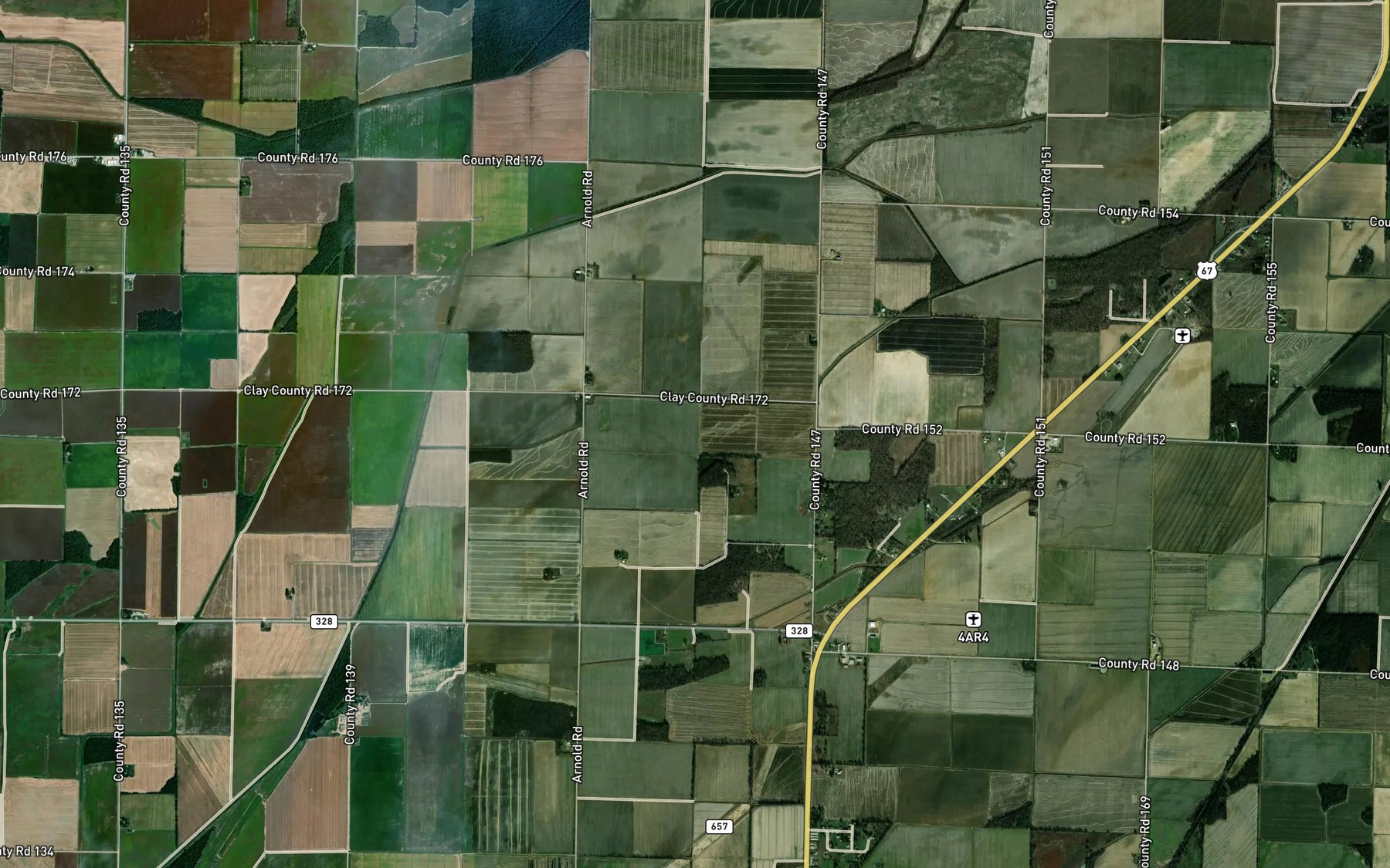 Satellite map of the Hobson Lateral
