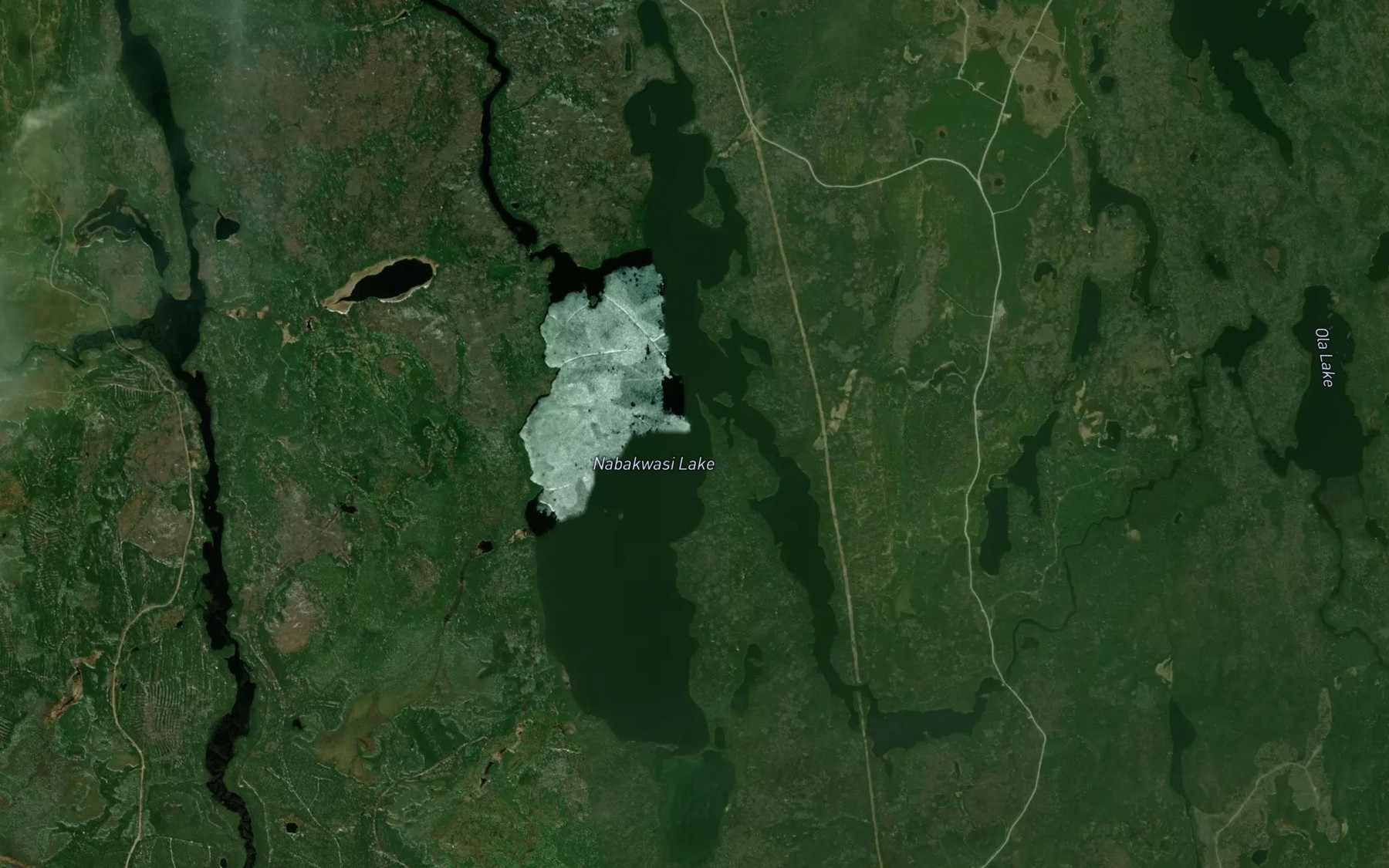 Satellite map of the Nabakwasi Lake