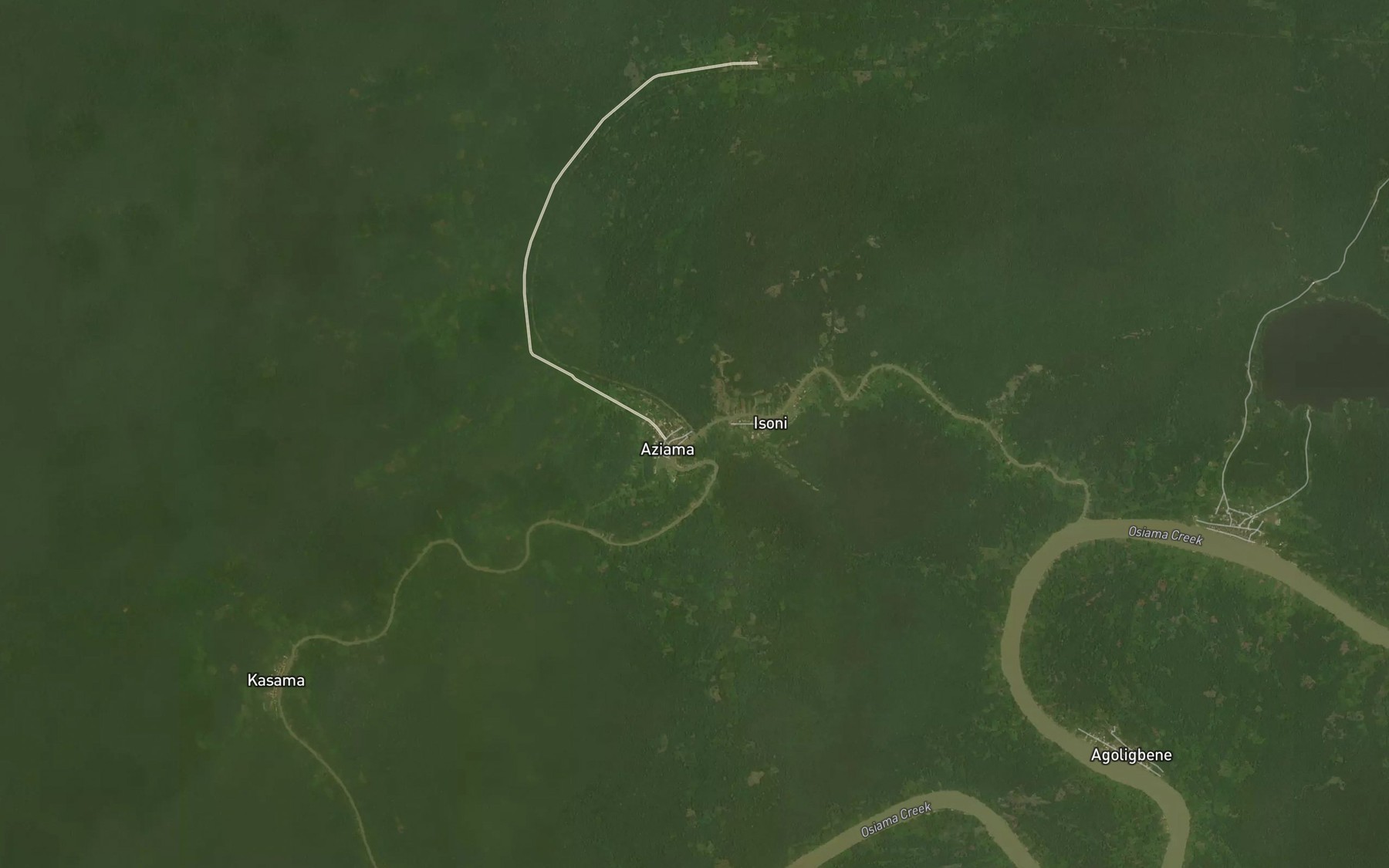 Satellite map of the Sampor Creek