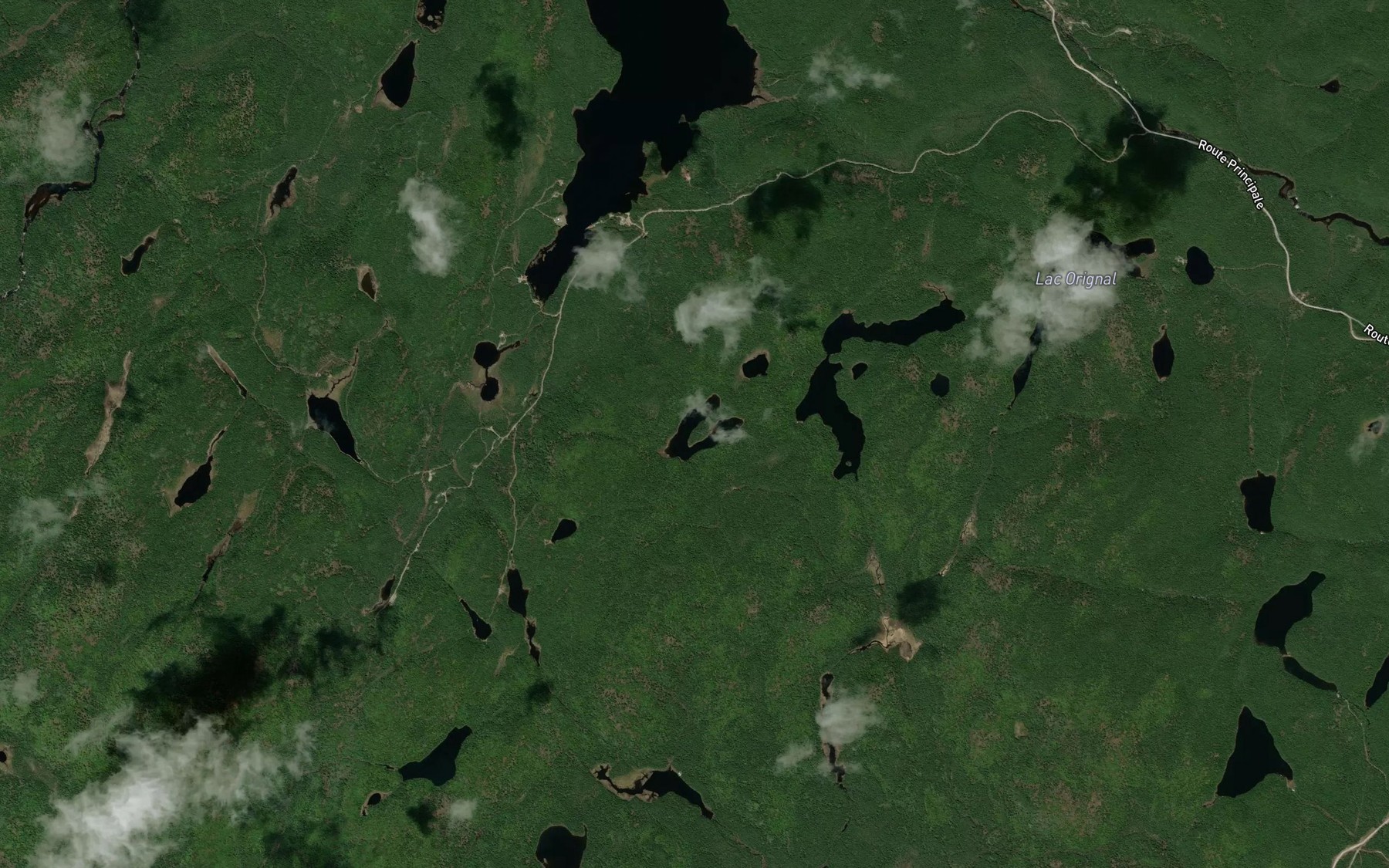Satellite map of the Lac du Boomerang