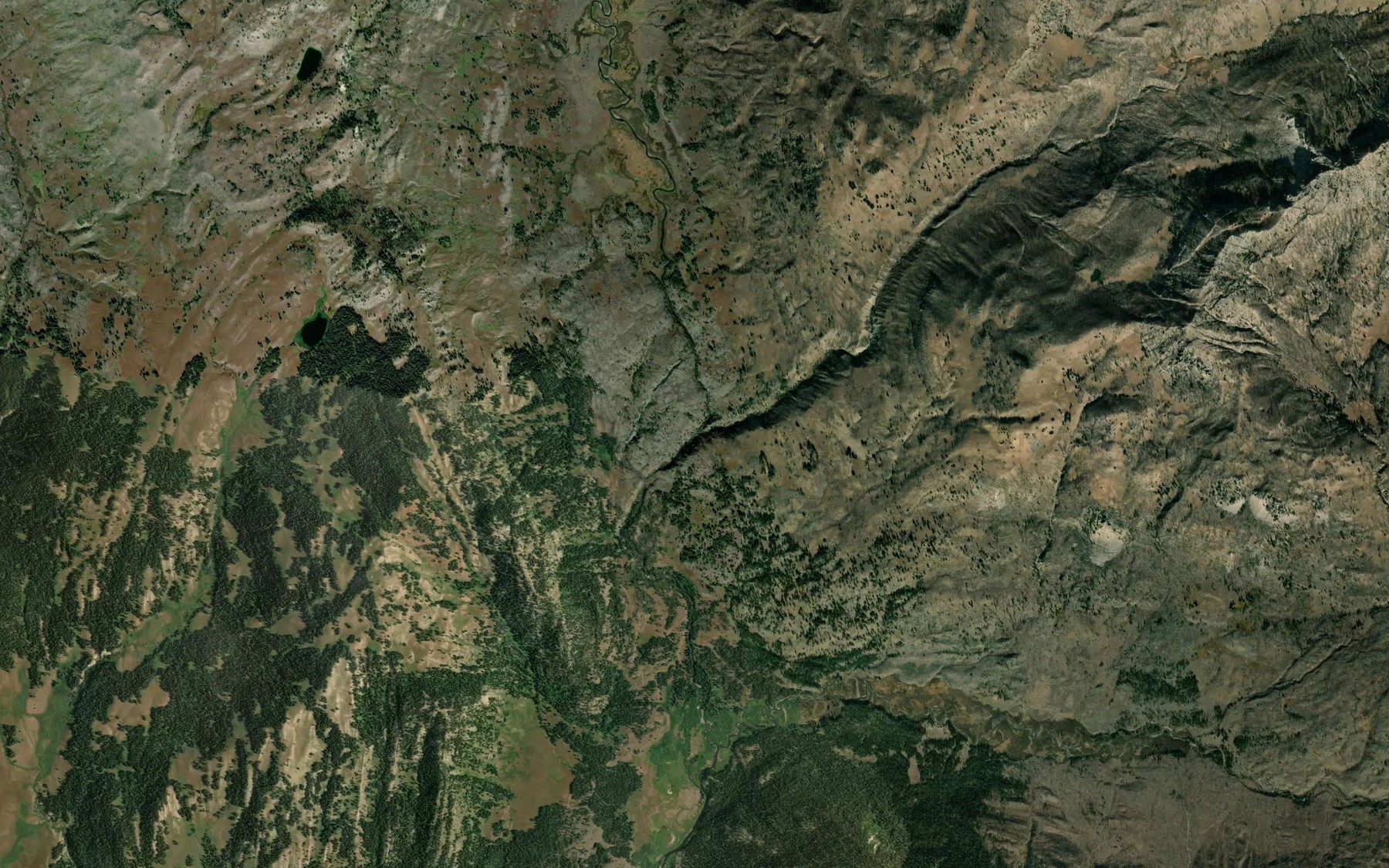 Satellite map of the Joy Creek