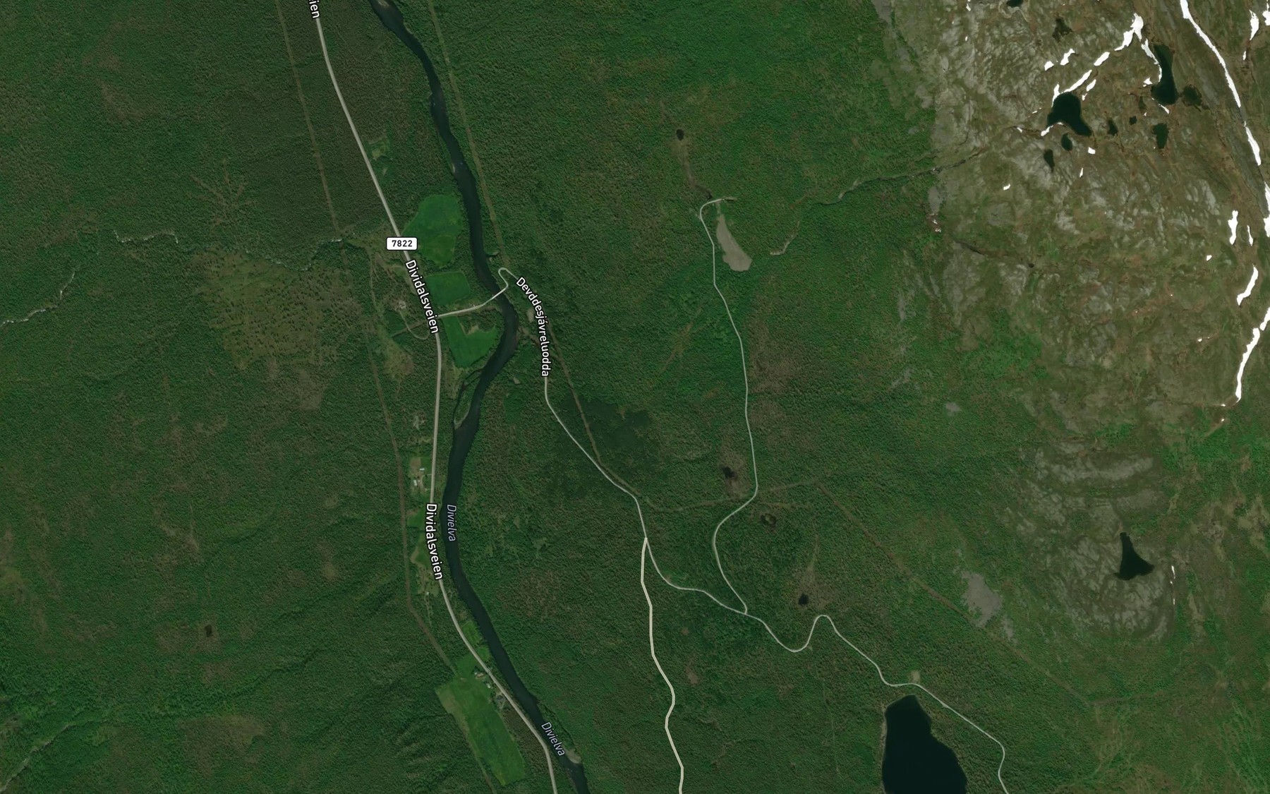 Satellite map of the Skvakkelbekken