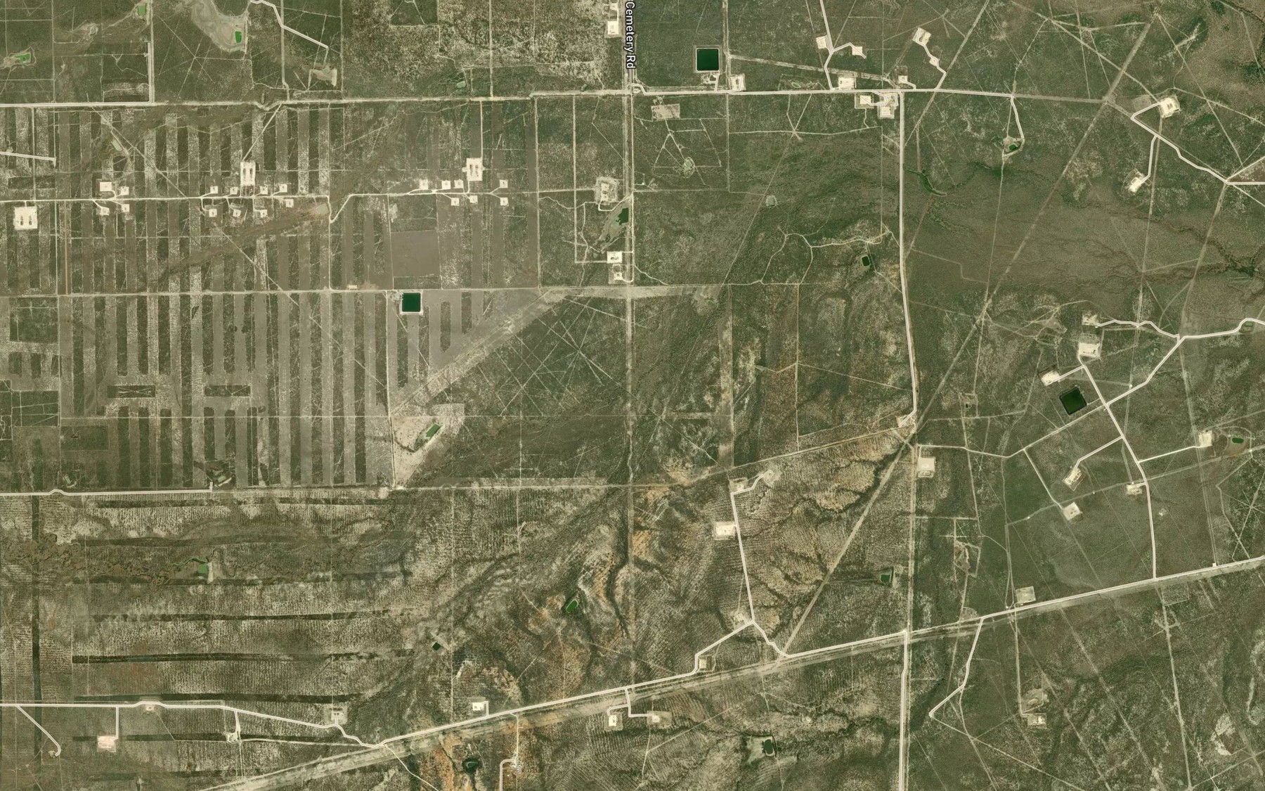Satellite map of the Elm Creek