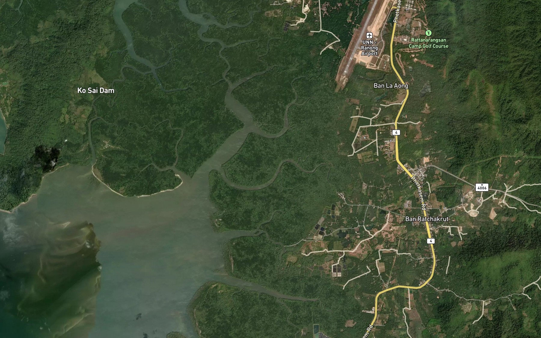 Satellite map of the Khlong Sai Kriat