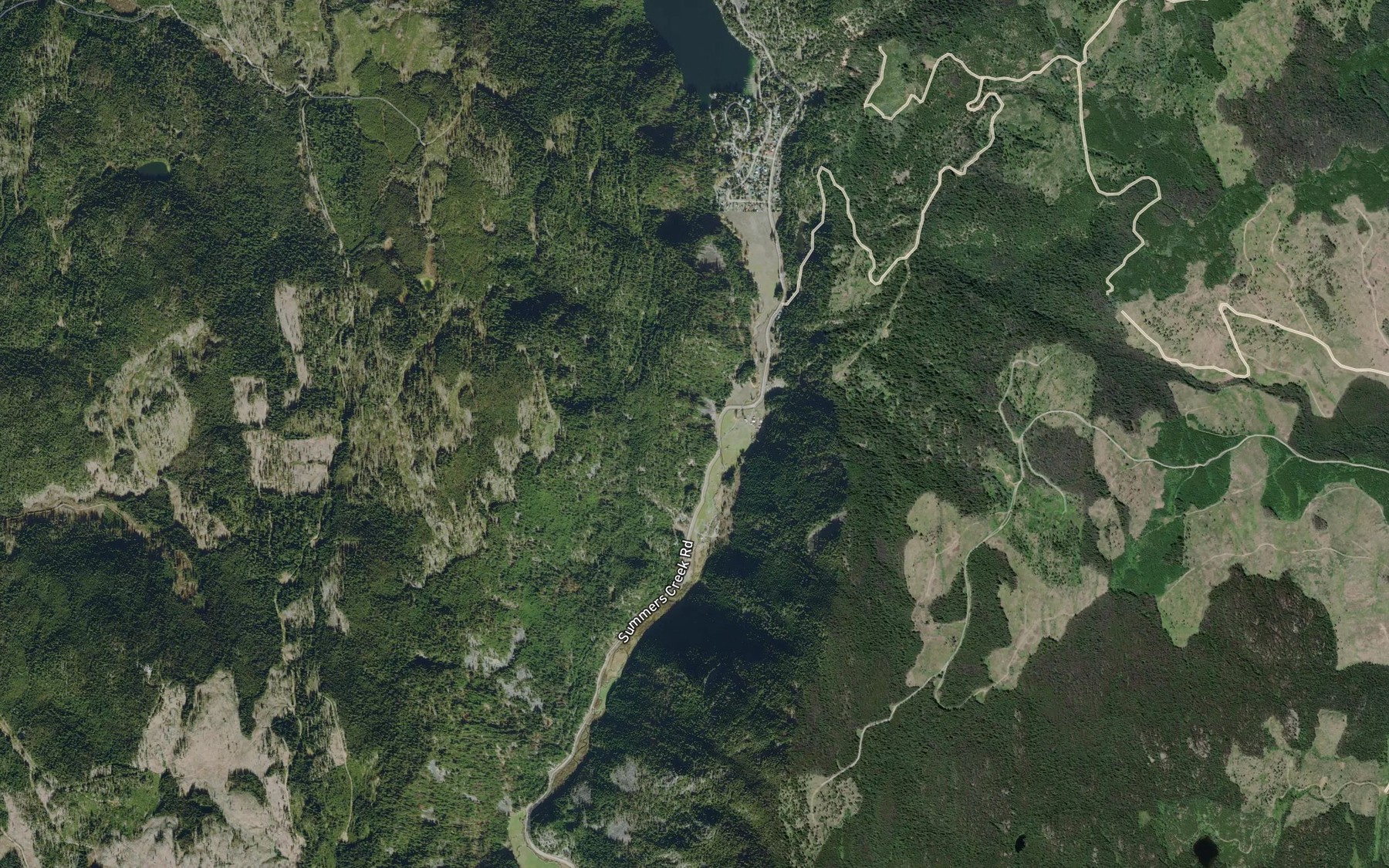 Satellite map of the Galois Creek