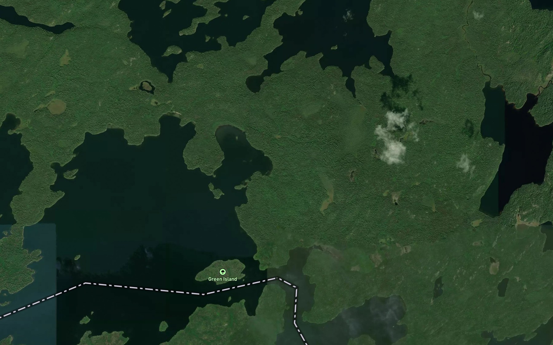Satellite map of the Sunday Bay