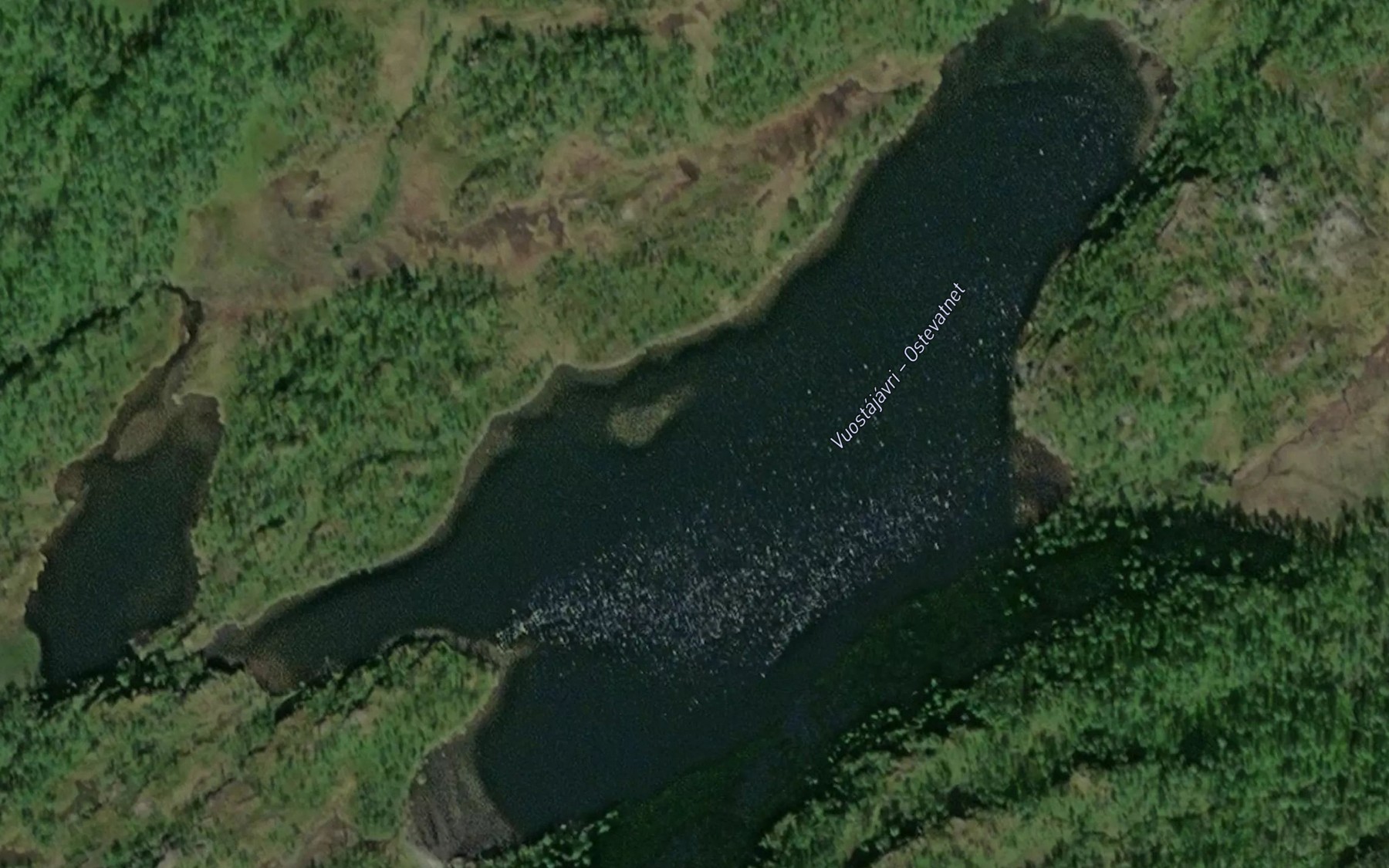 Satellite map of the Vuostajavri