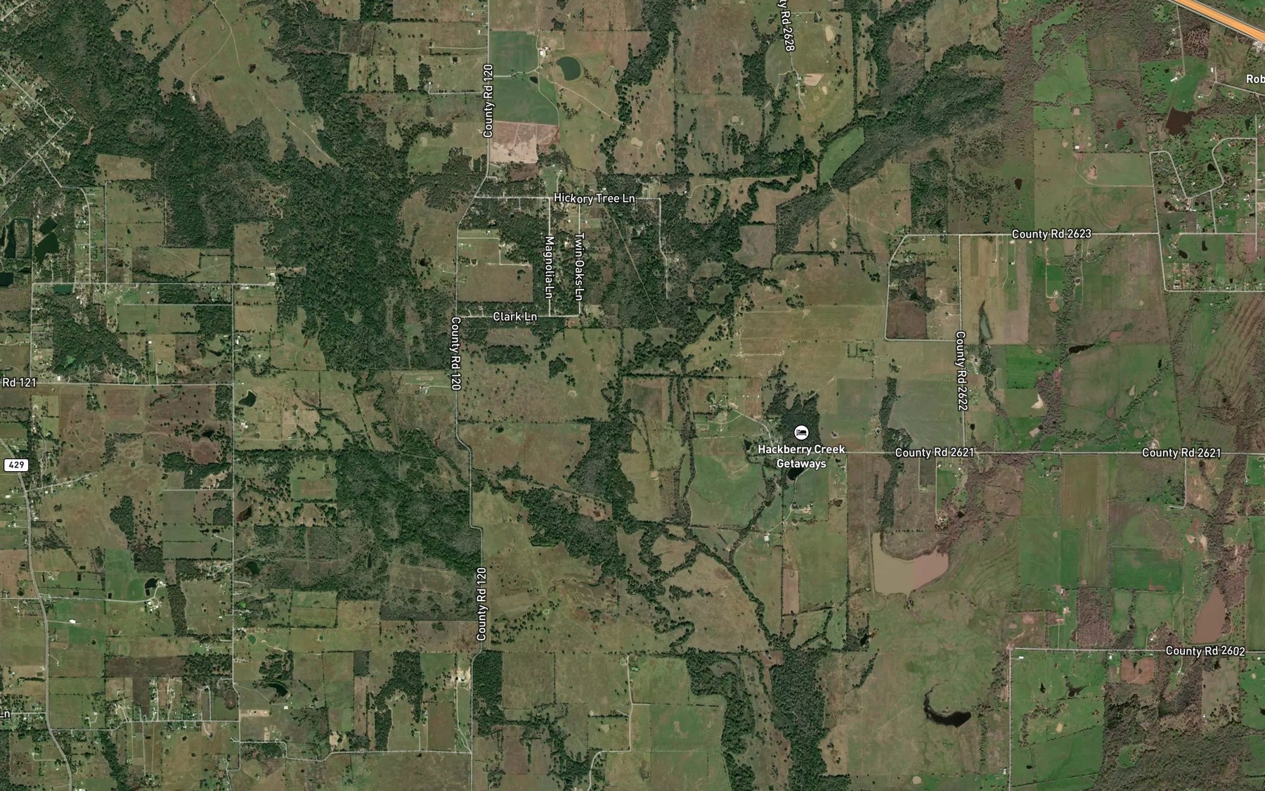 Satellite map of the Wolf Creek