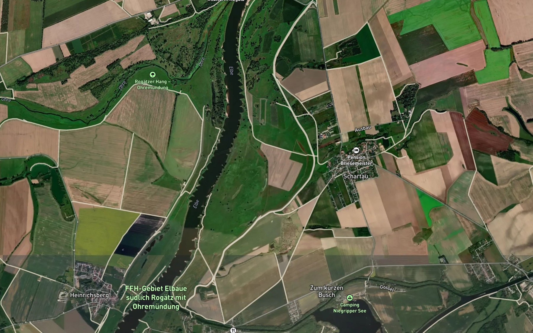 Satellite map of the Alte Elbe