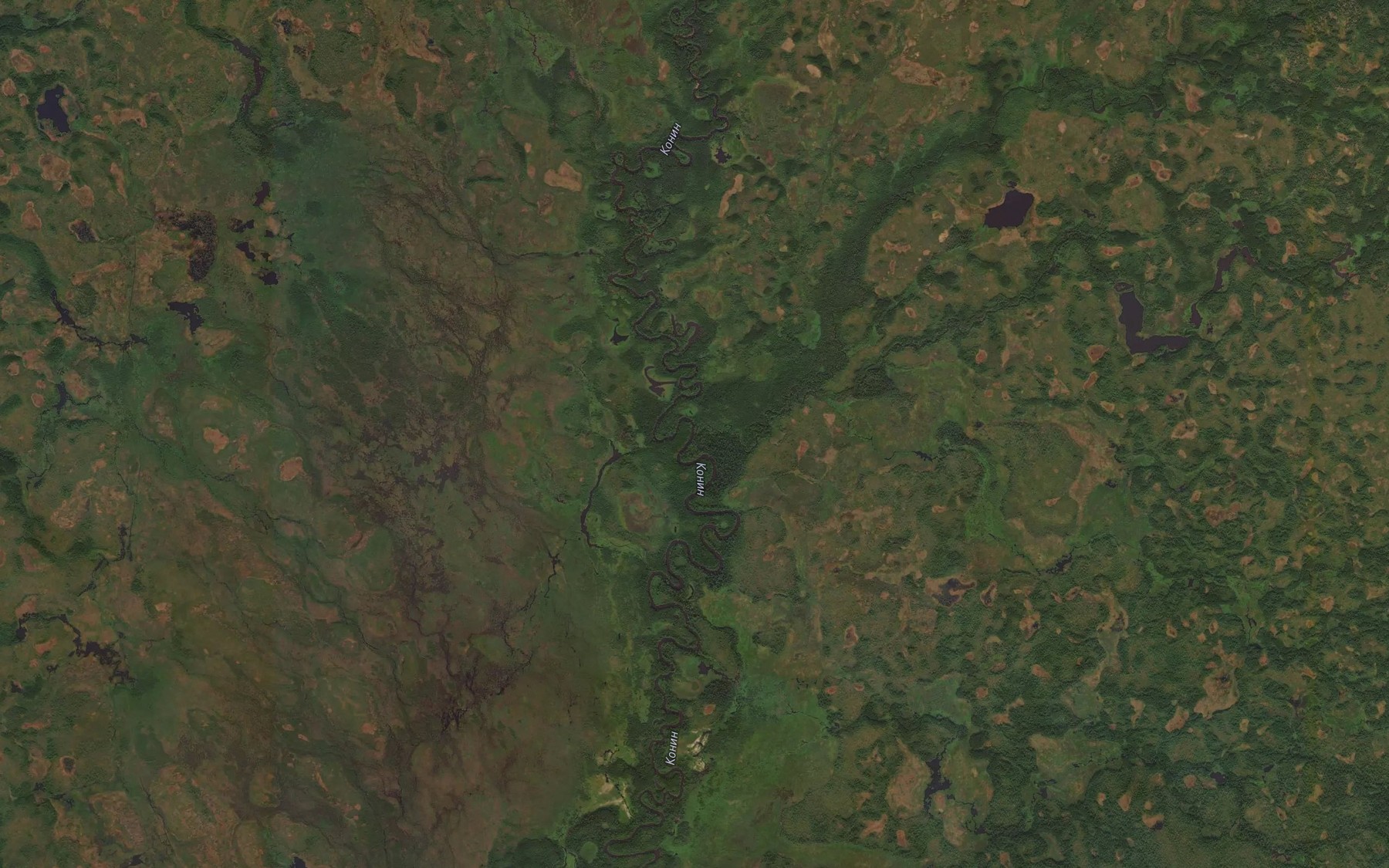 Satellite map of the Sredniy Konin