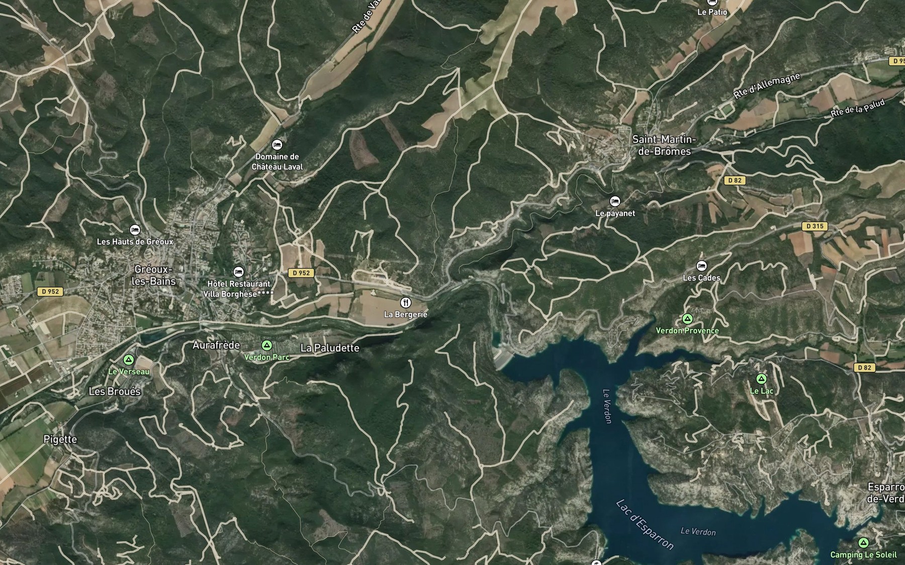 Satellite map of the Colostre