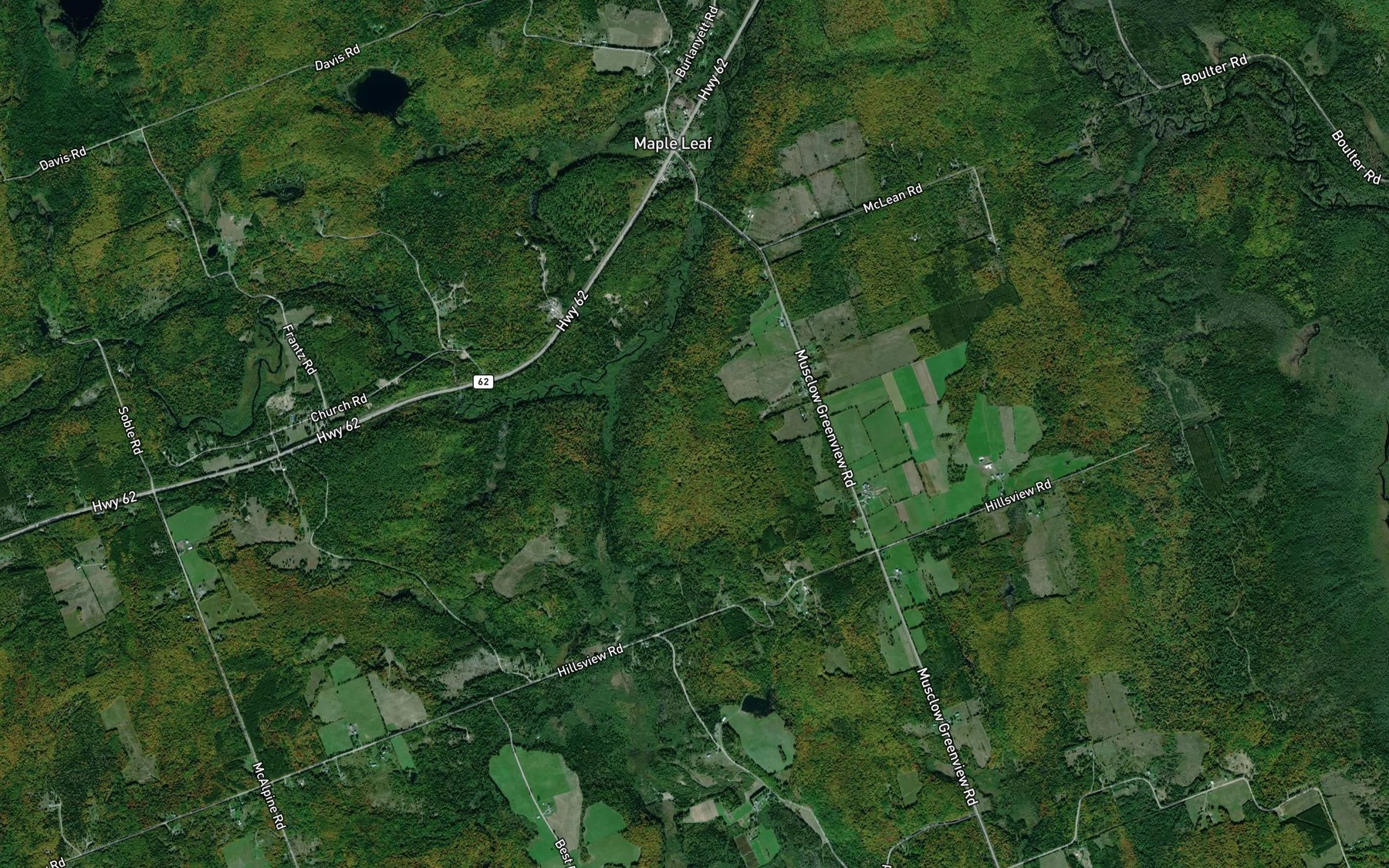 Satellite map of the Goodkey Creek