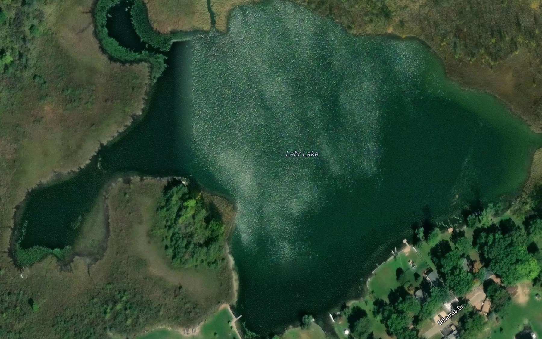 Satellite map of the Lehr Lake