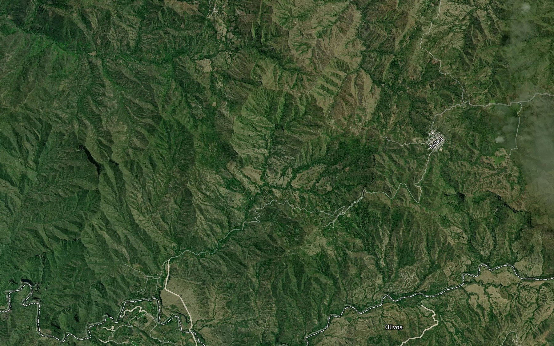 Satellite map of the Quebrada Monteoscuro