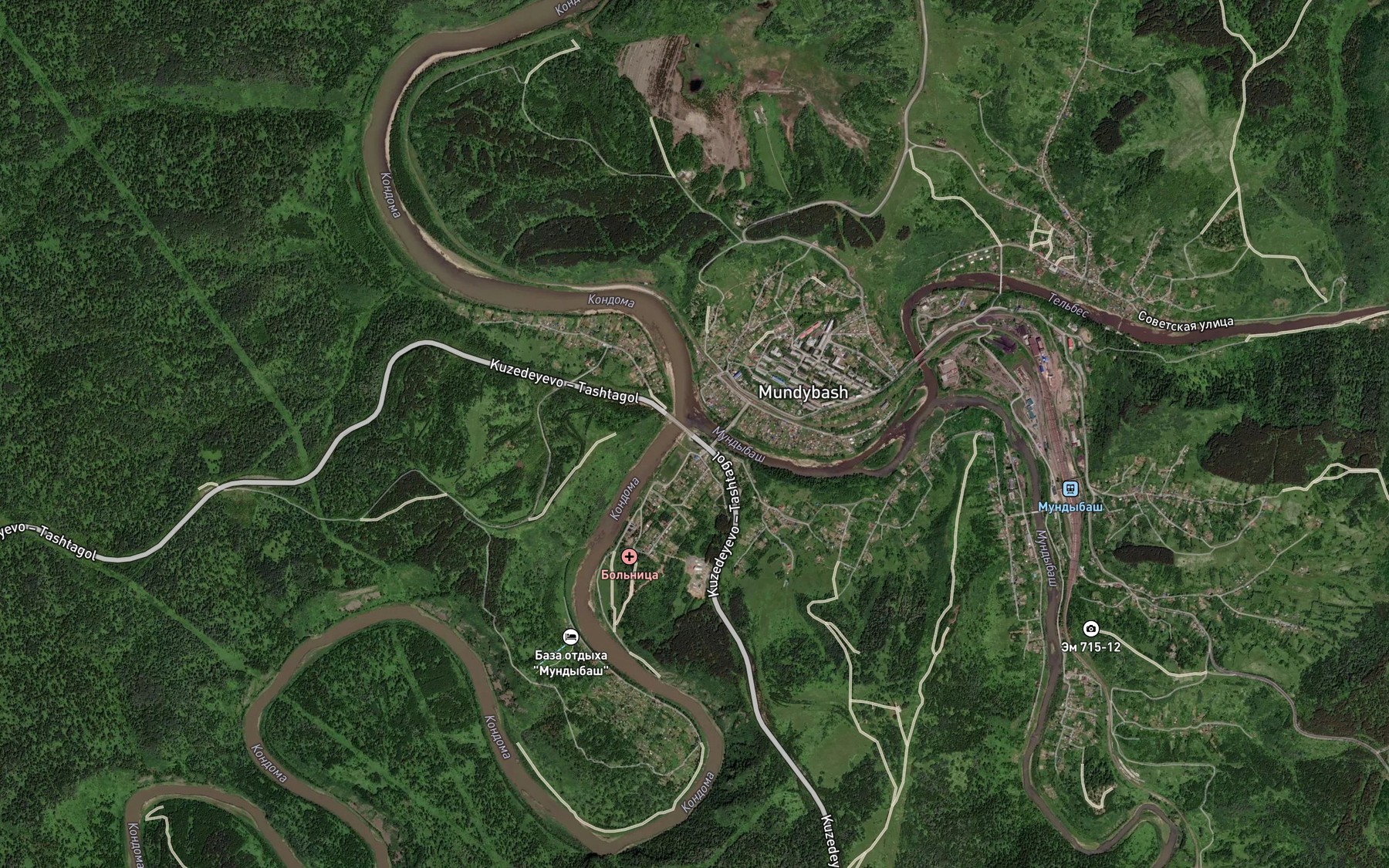 Satellite map of the Mundybash
