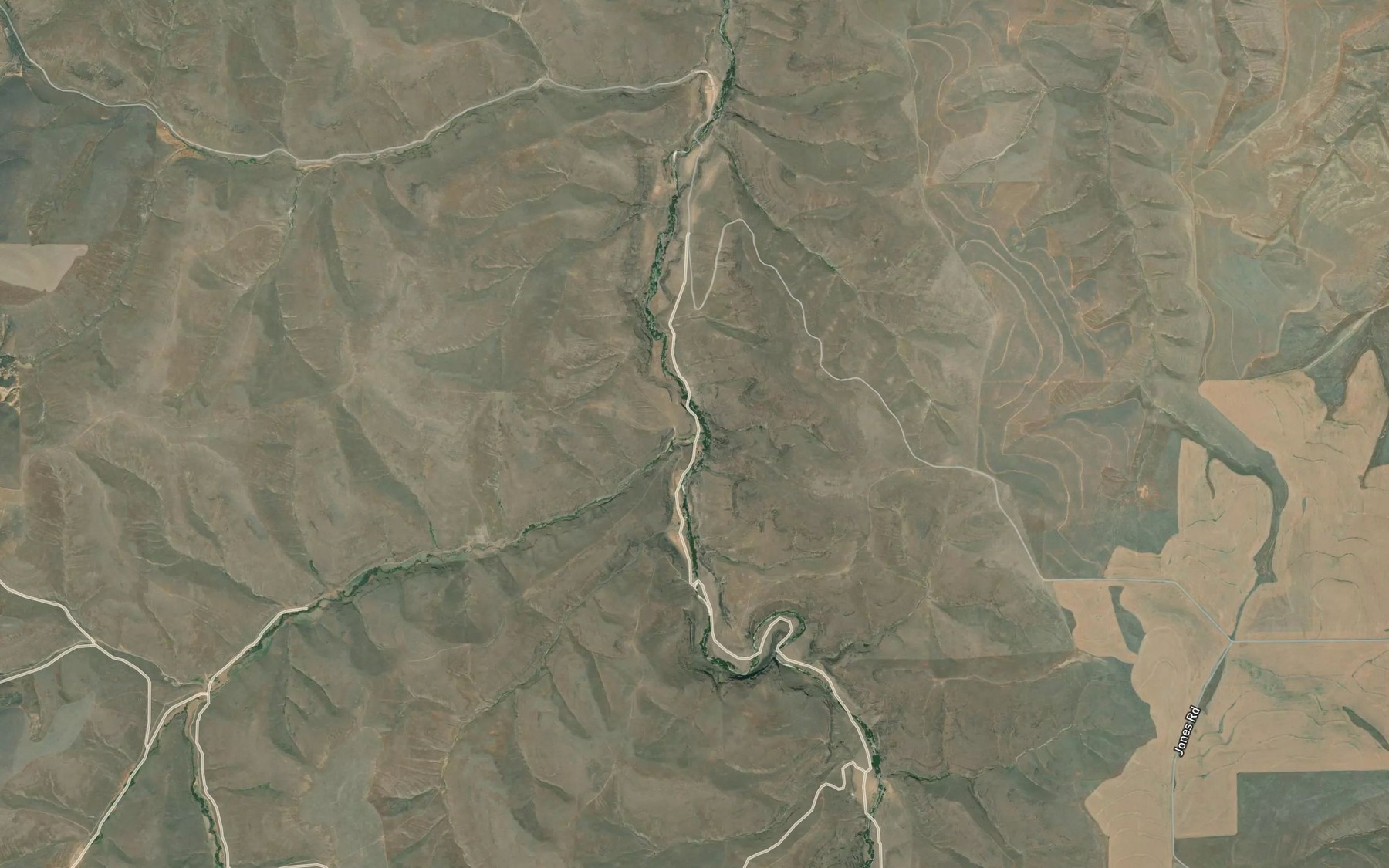 Satellite map of the South Fork Rock Creek