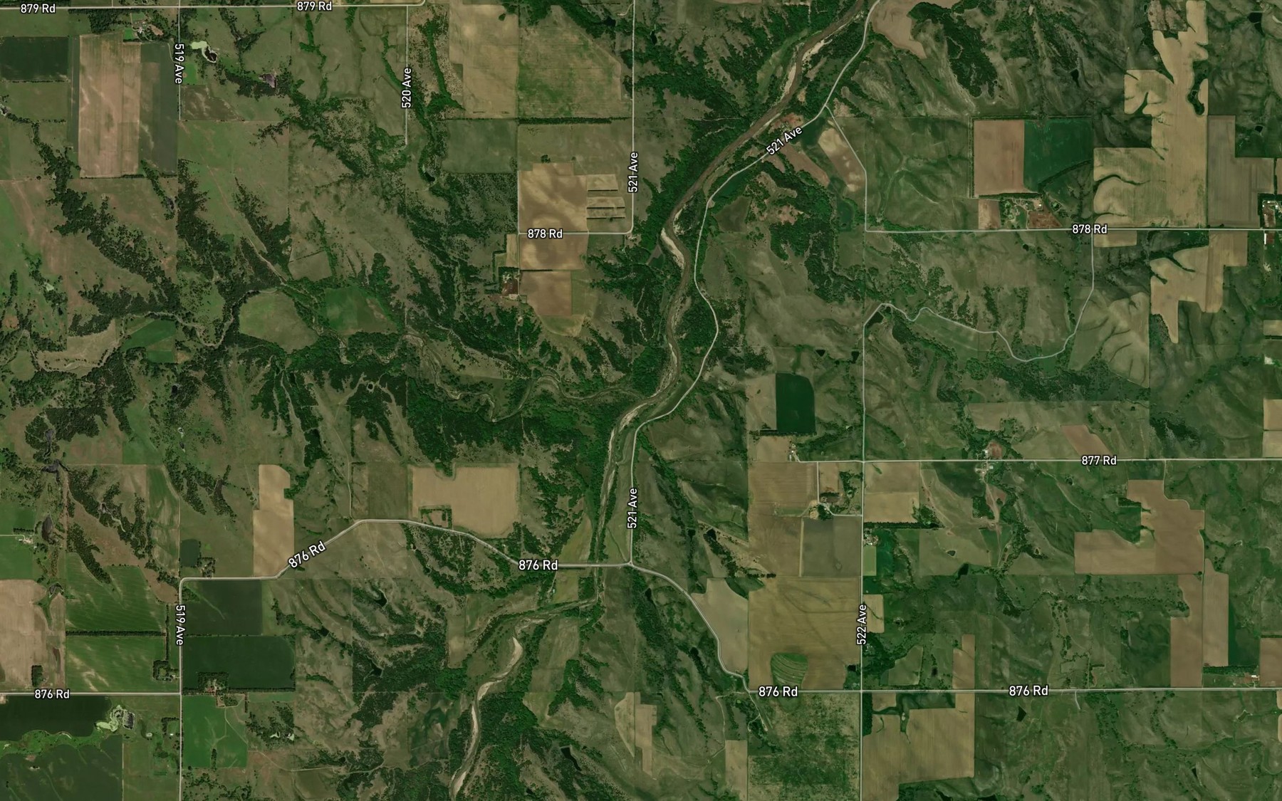 Satellite map of the Middle Branch Verdigre Creek