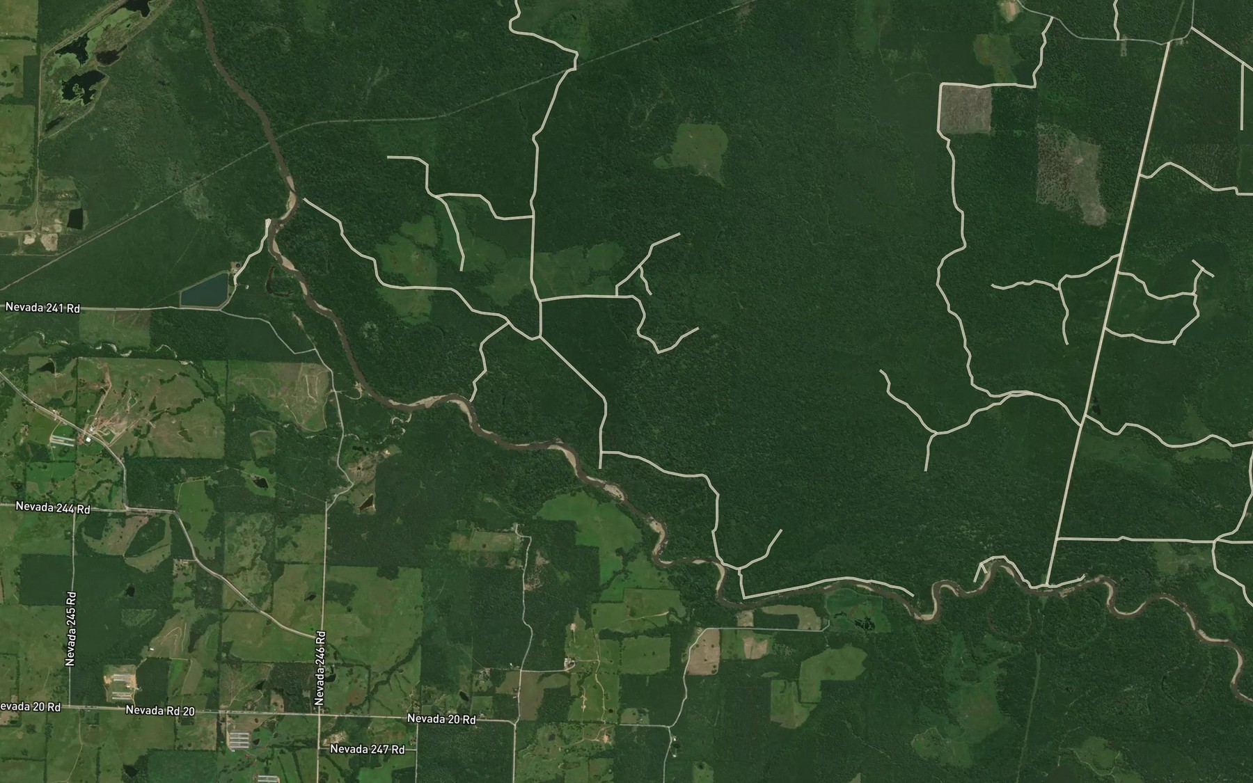 Satellite map of the Lick Branch