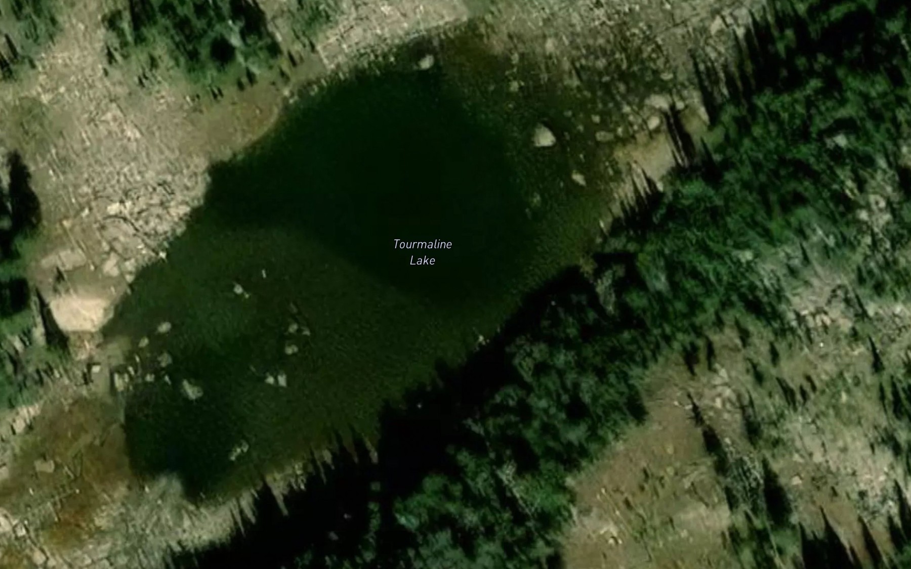 Satellite map of the Tourmaline Lake