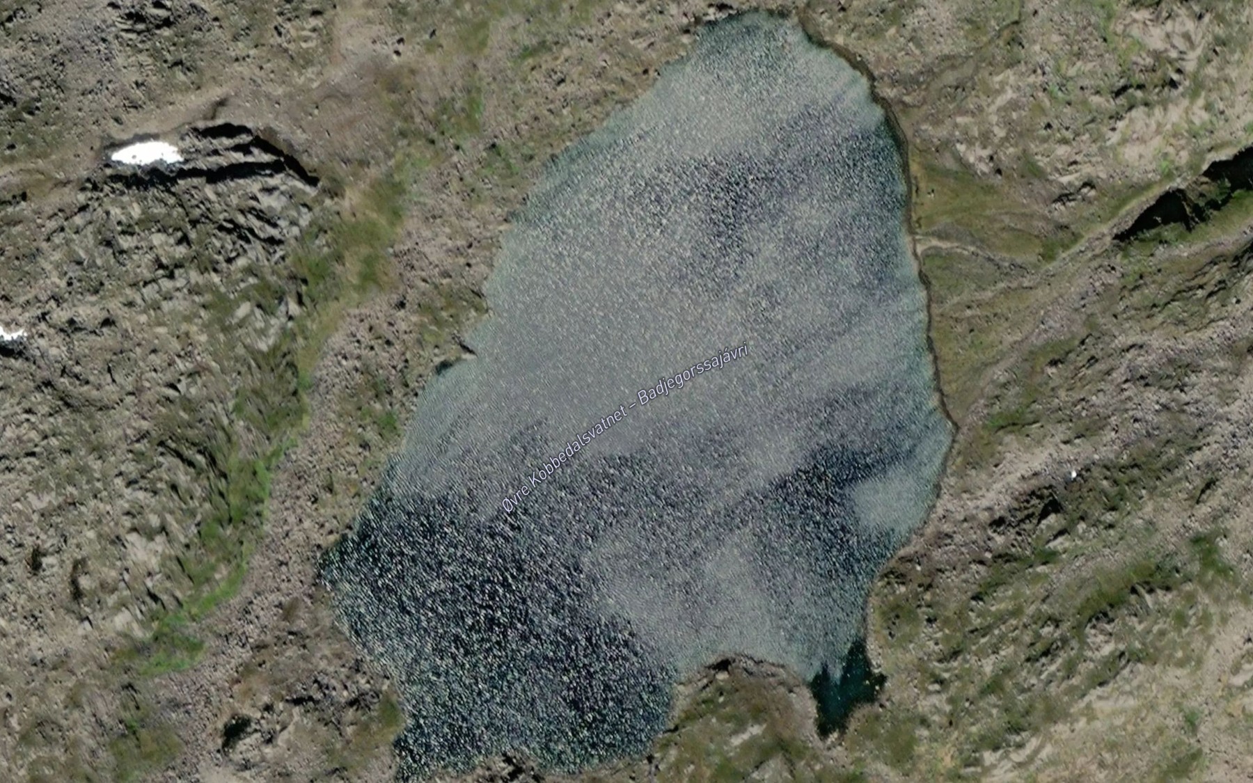 Satellite map of the Badjegorsajavri