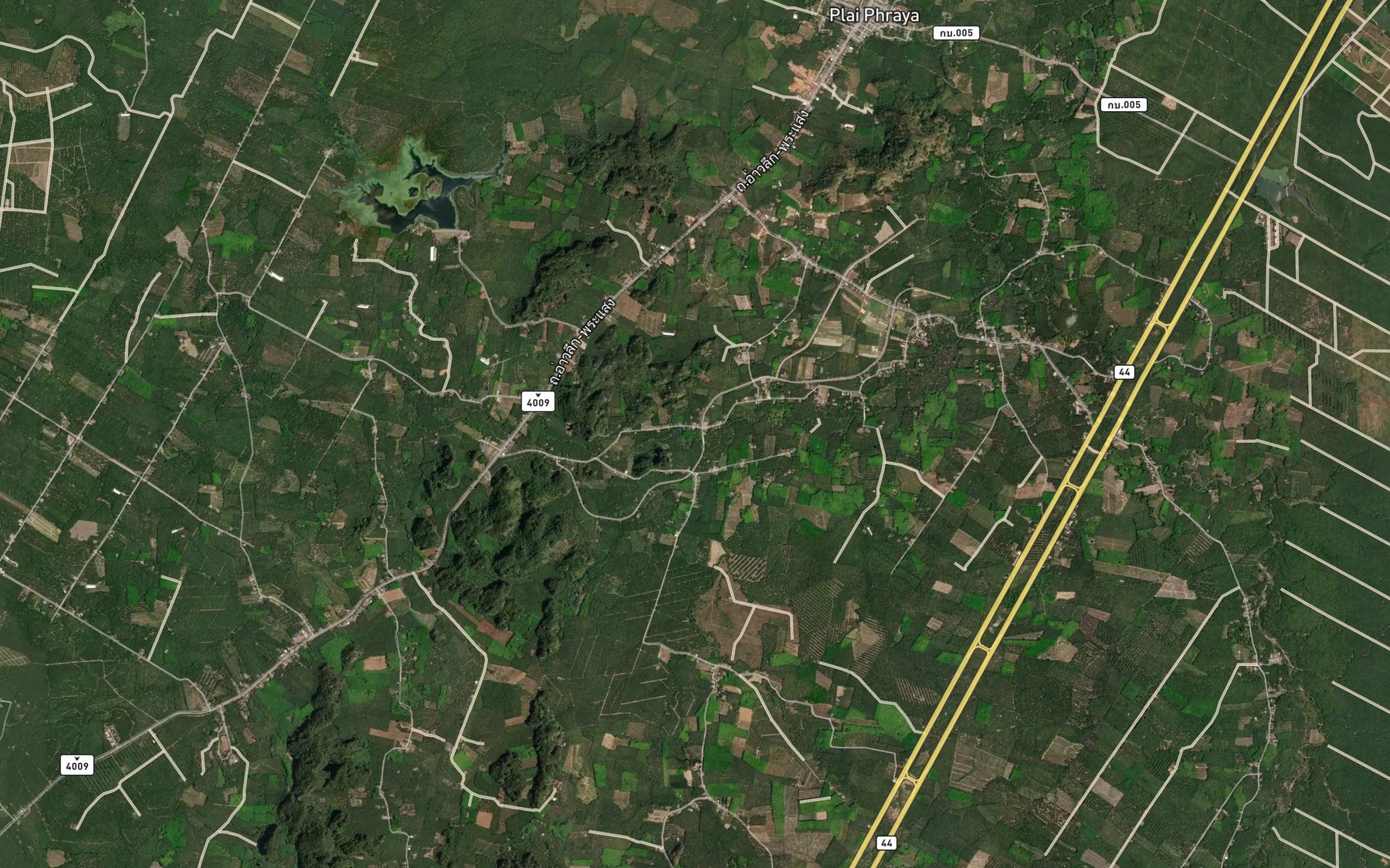 Satellite map of the Khlong Khao Khen