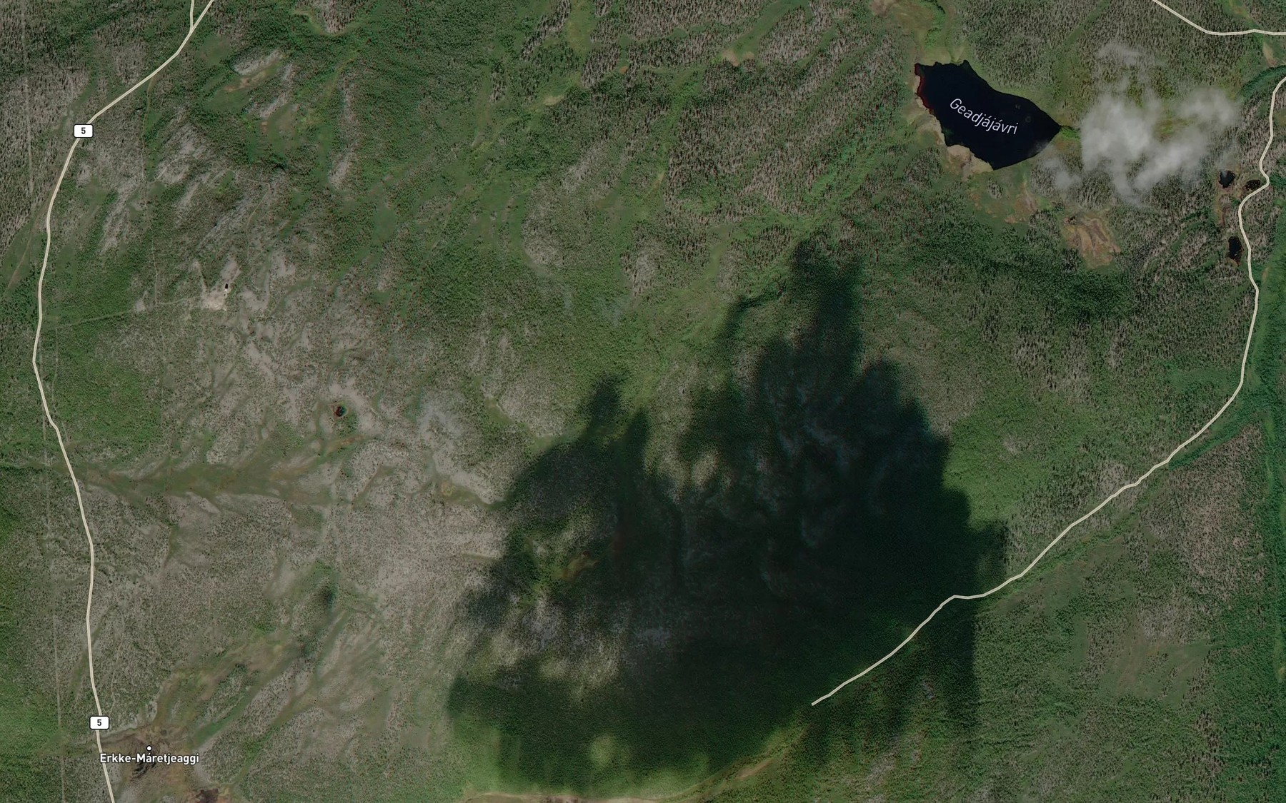 Satellite map of the Biehtarjogas