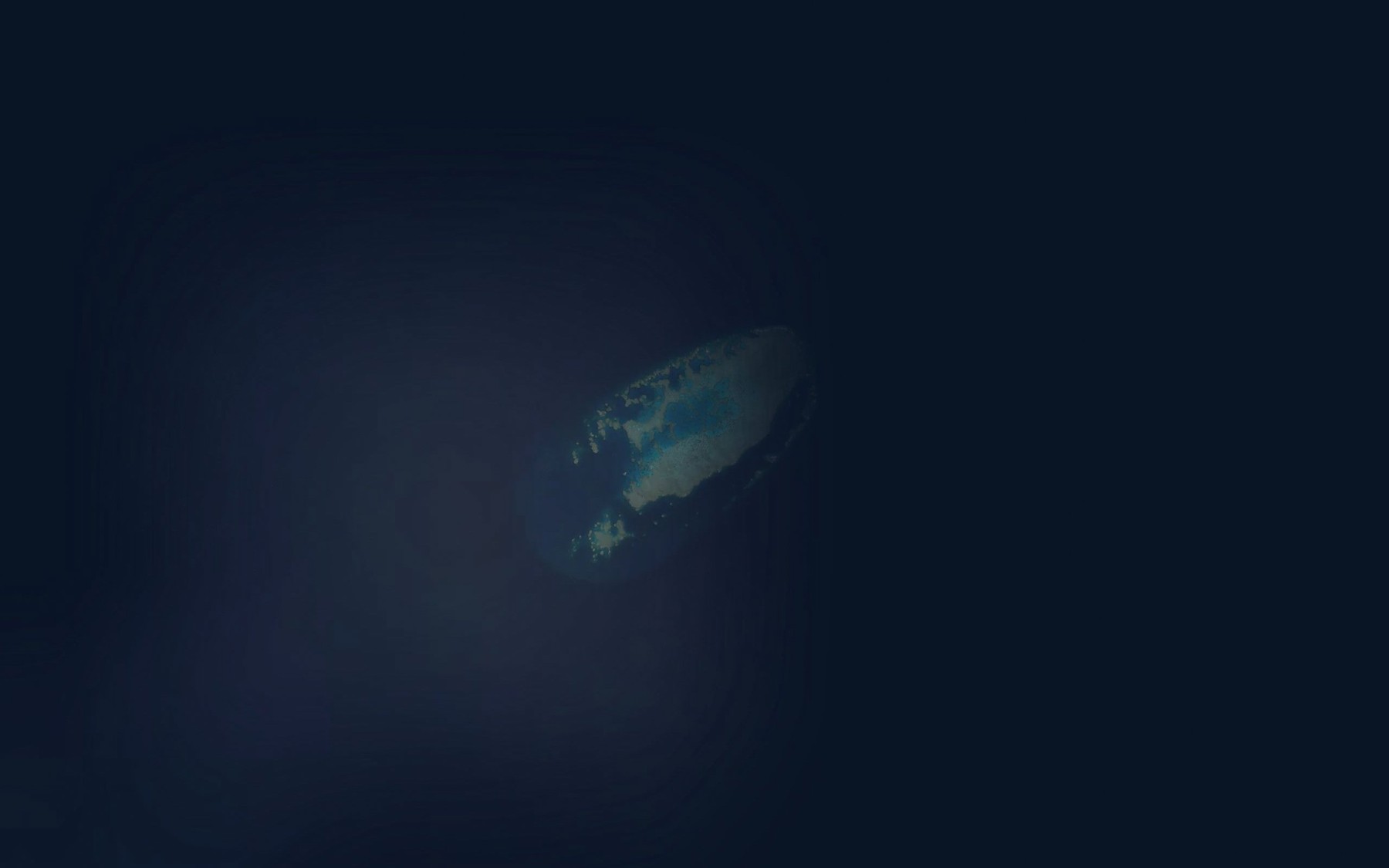 Satellite map of the Shell Reef