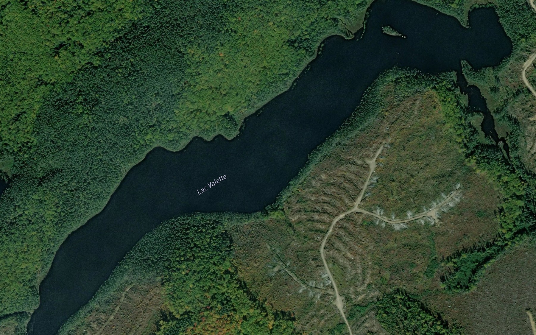 Satellite map of the Lac Valette