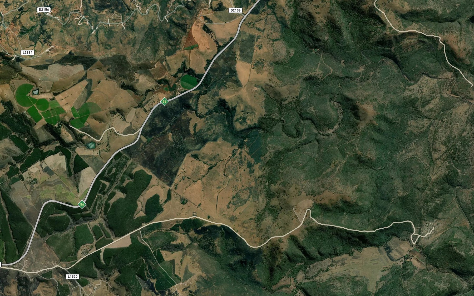 Satellite map of the Mlaza