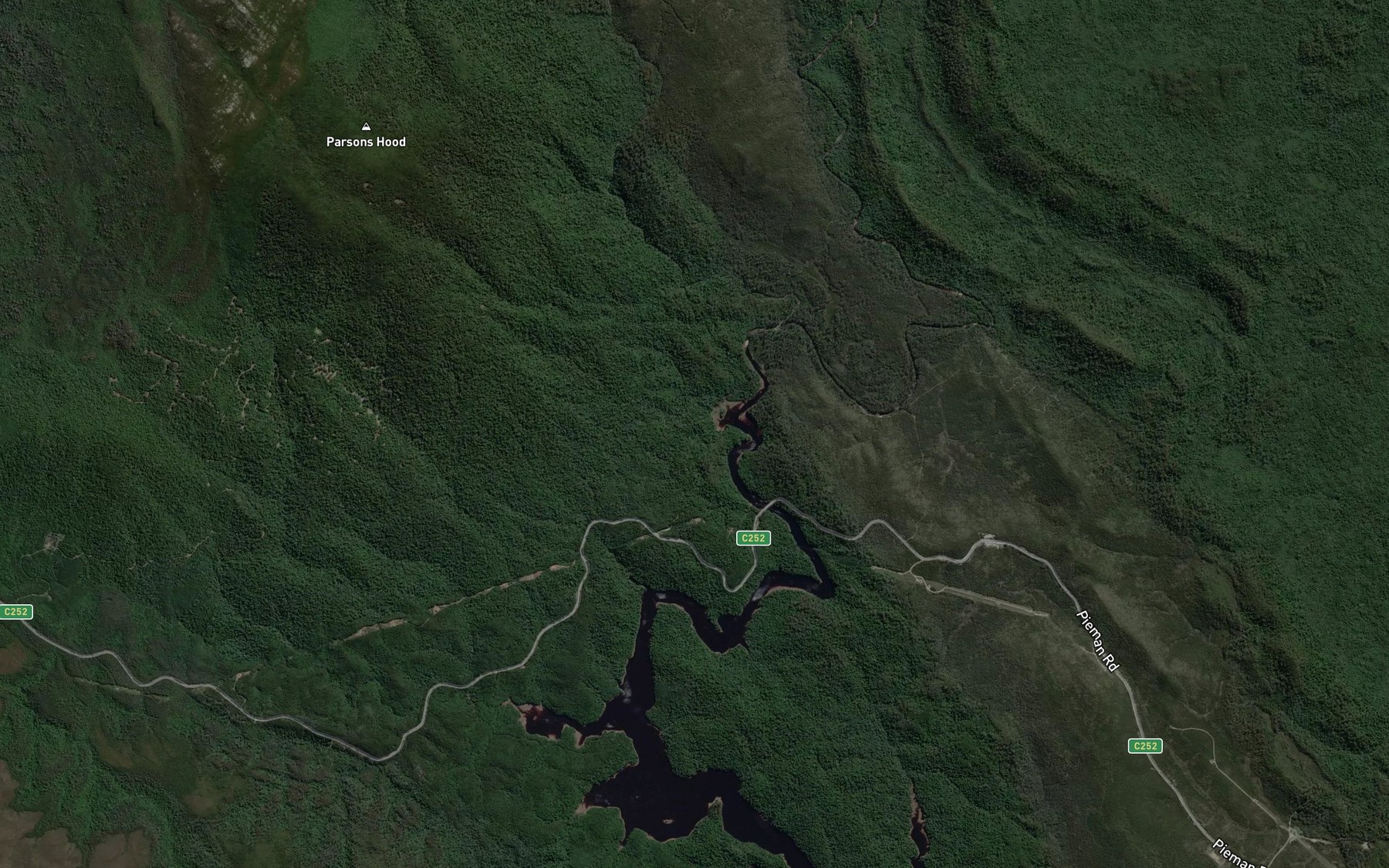Satellite map of the Harman River