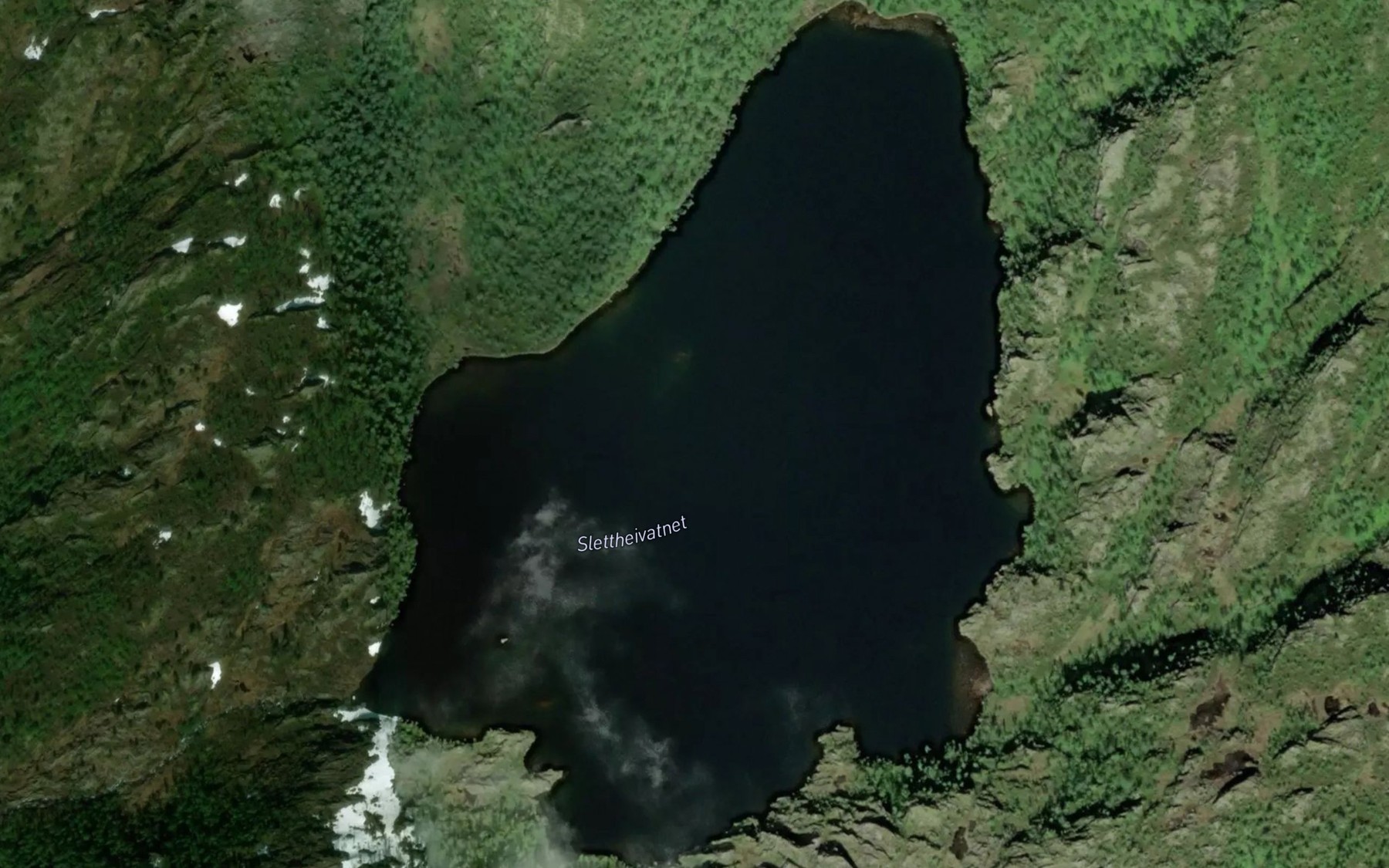 Satellite map of the Slettheivatnet