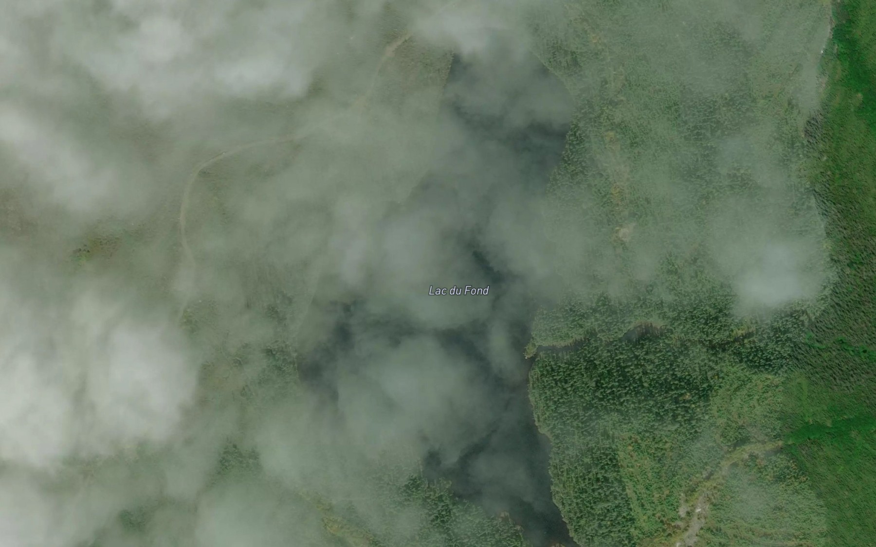 Satellite map of the Lac du Fond