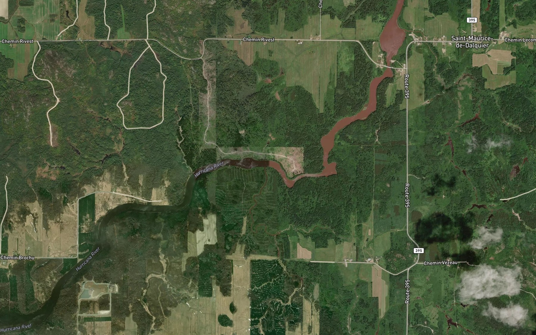 Satellite map of the Ruisseau Beaudry