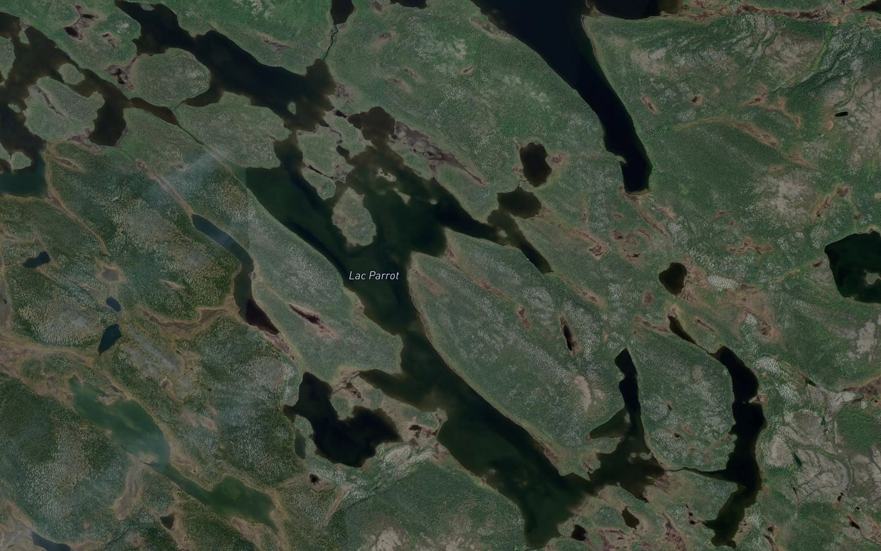 Satellite map of the Lac Parrot