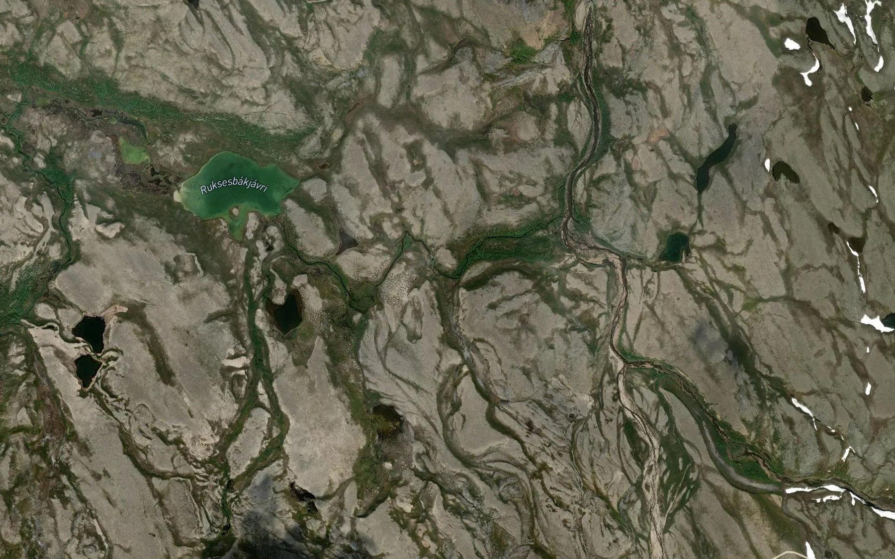 Satellite map of the Ruksesbakjohka
