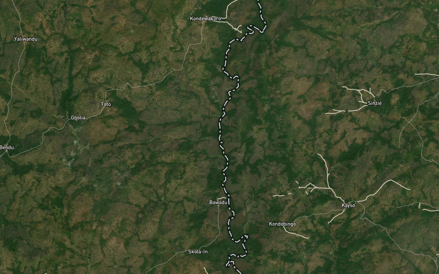 Satellite map of the Wee