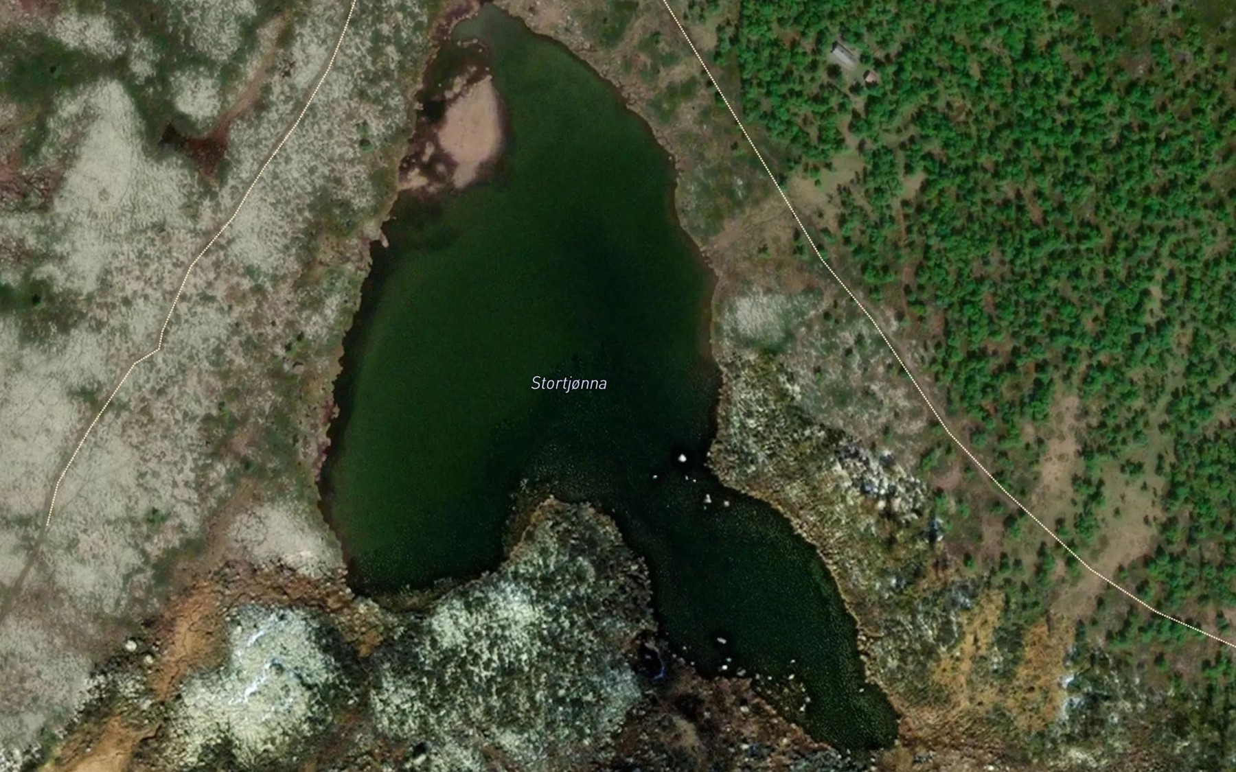 Satellite map of the Stortjorna