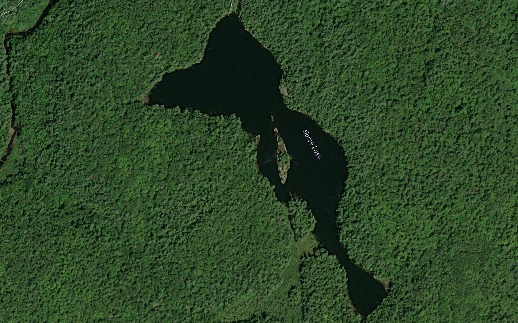 Satellite map of the Horse Lake