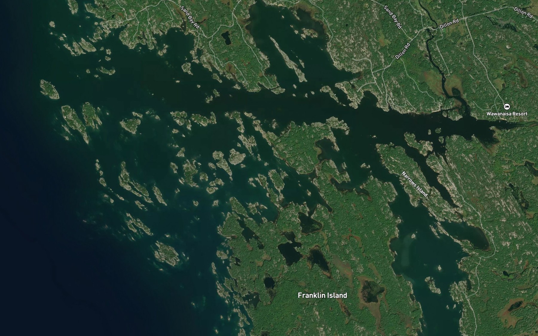 Satellite map of the Corbman Bay