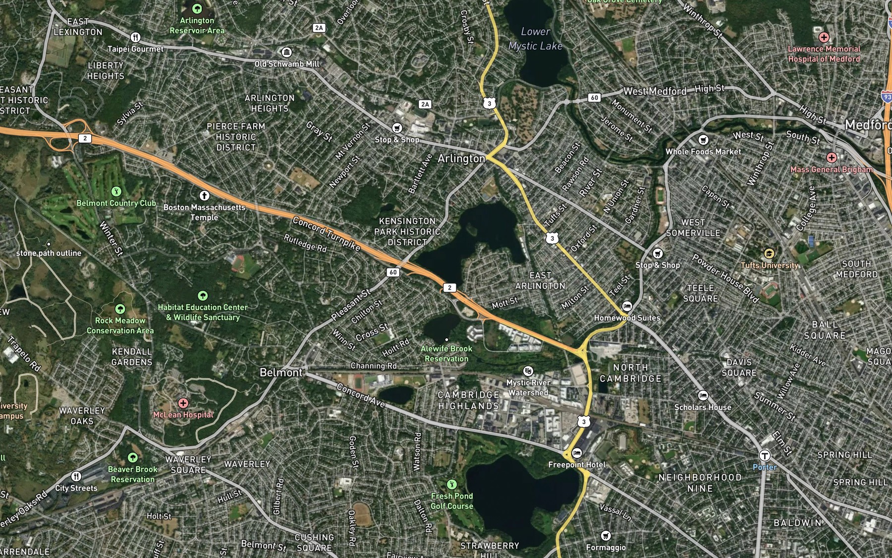 Satellite map of the Spot 5