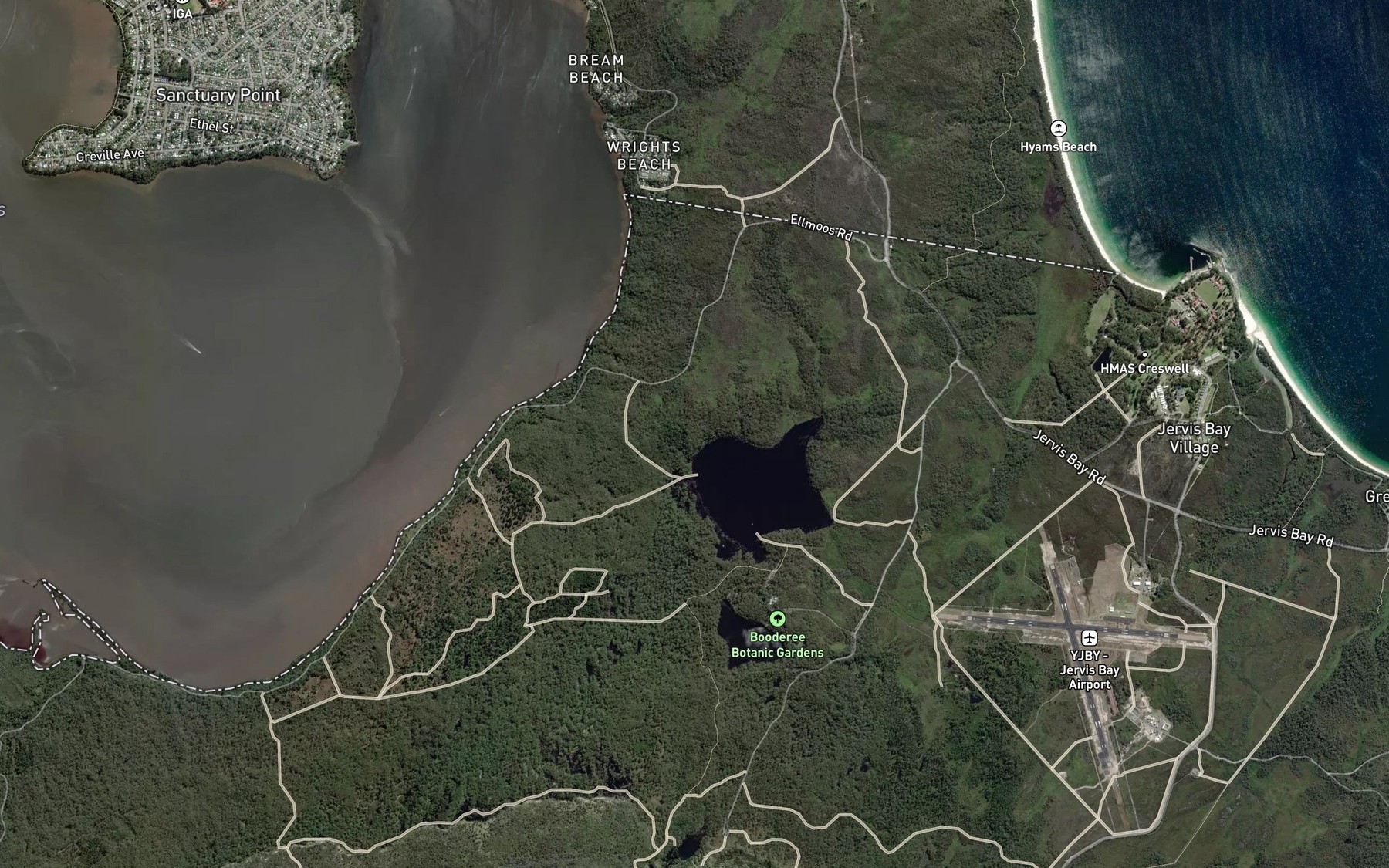 Satellite map of the Lake Windermere