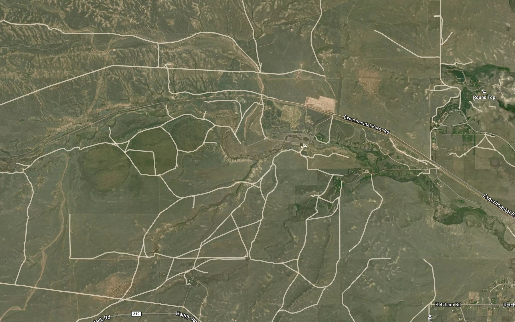Satellite map of the Spring Creek